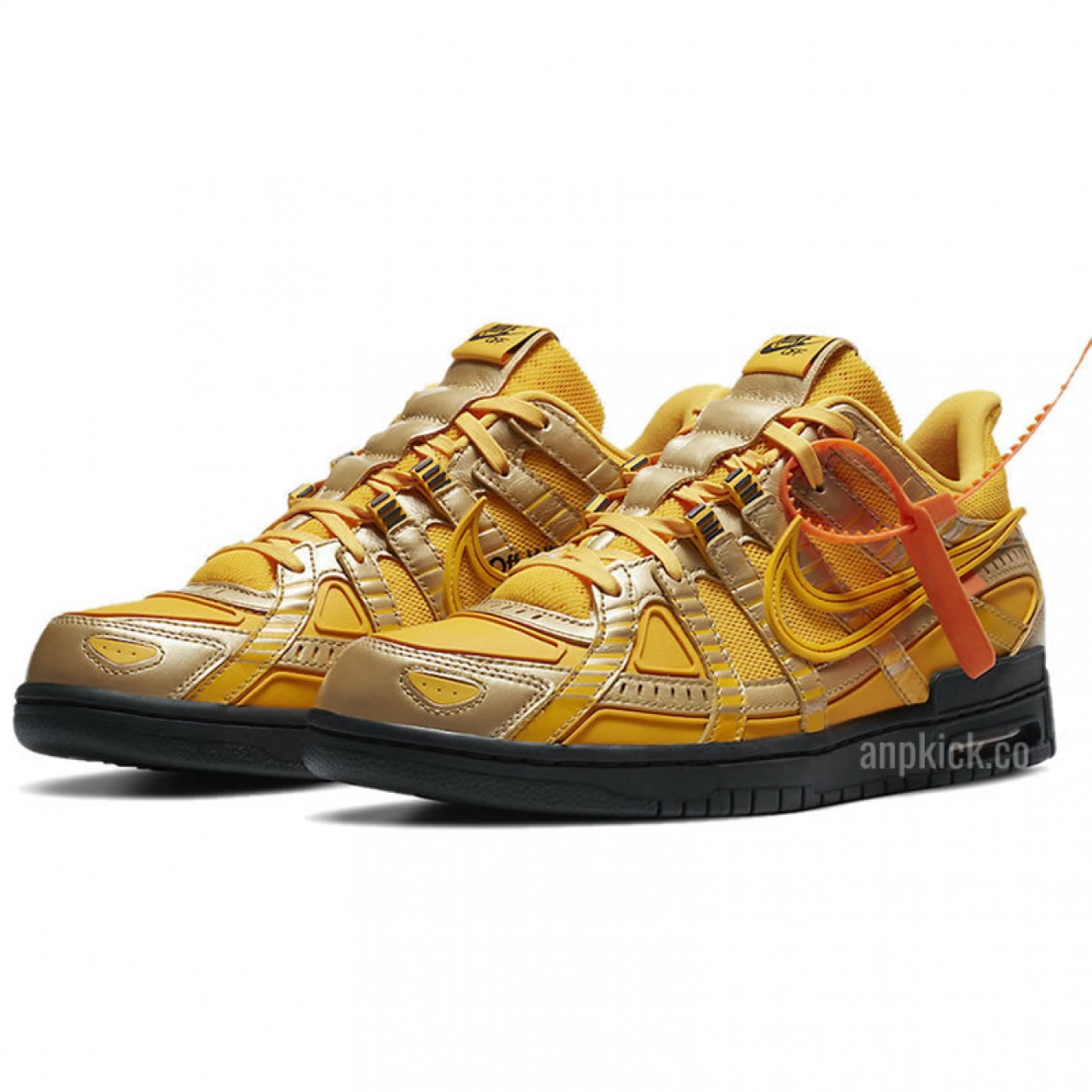Off-White x Nike Air Rubber Dunk University Gold Release Date CU6015-700