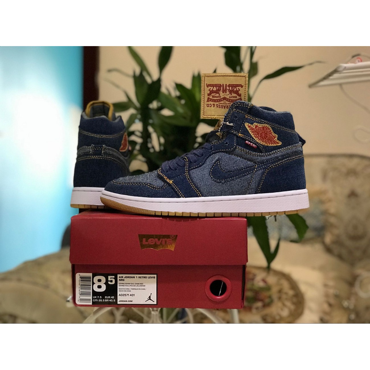 Levis x Air Jordan 1 AJ1 AO2571-401