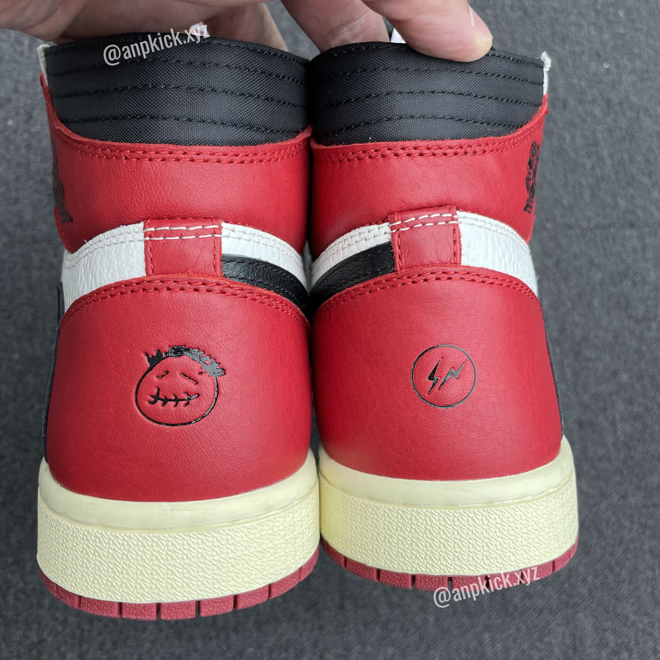Travis Scott x Air Jordan 1 High OG SP White Red/Black x Fragment Custom Making