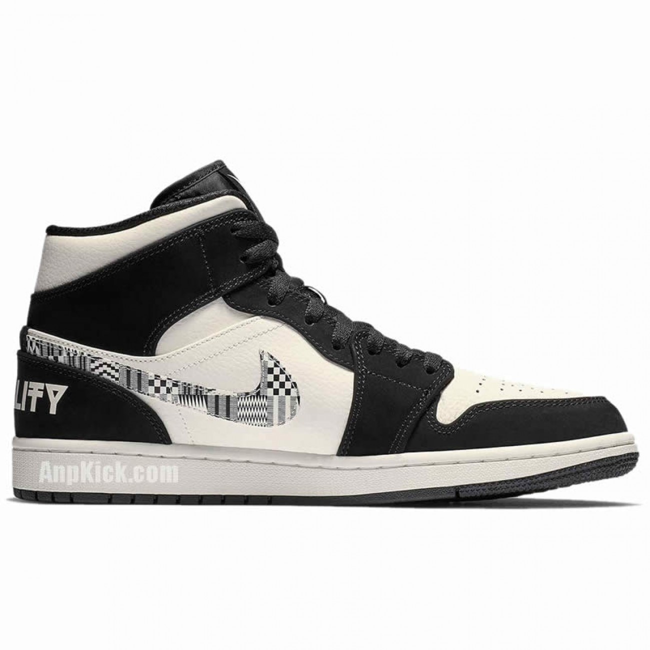 Air Jordan 1 Mid BHM Equality 2019 Melo AJ1 Shoes 852542-010