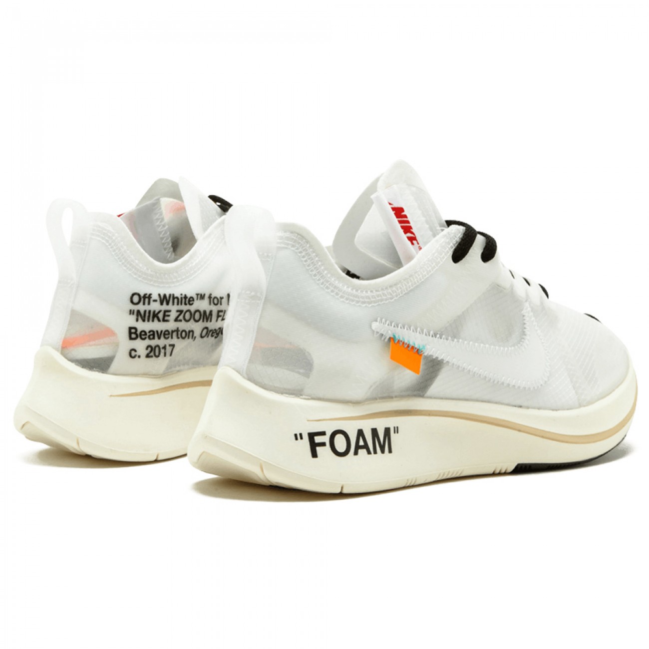 OFF-WHITE X NIKE ZOOM FLY WHITE/WHITE-MUSLIN