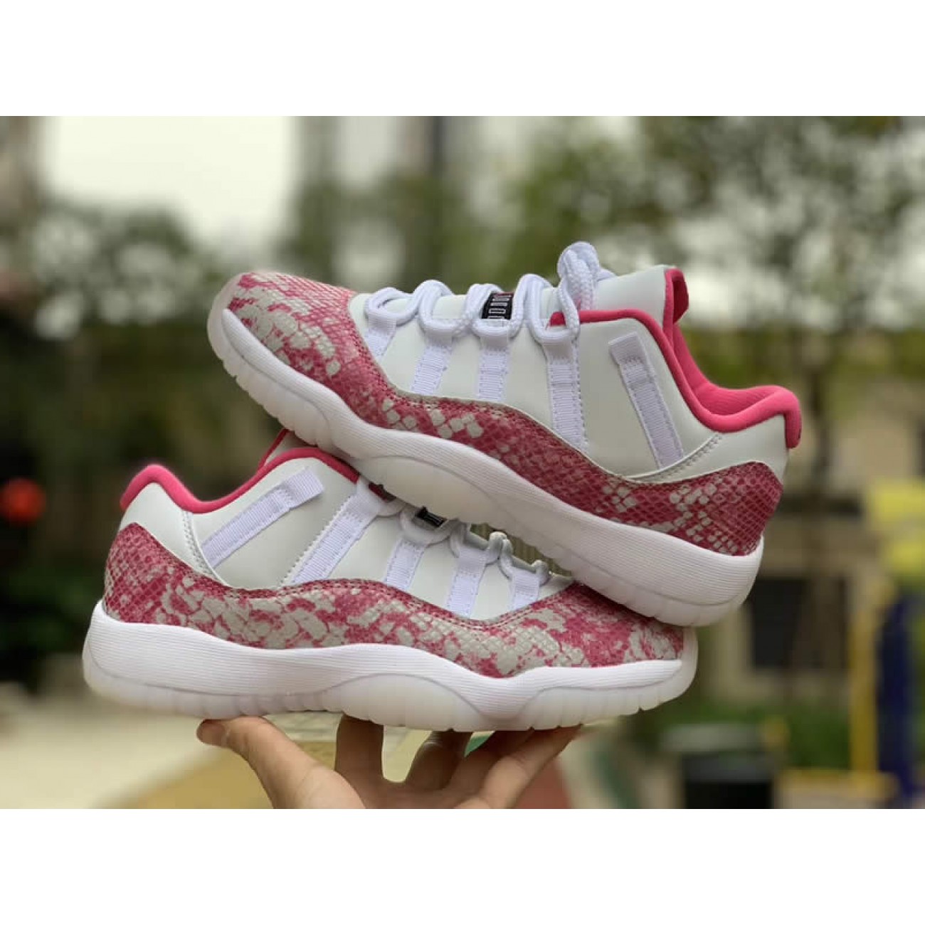 Air Jordan 11 Low Womens Wmns Snakeskin 2019 Pink Shoes AH7860-106