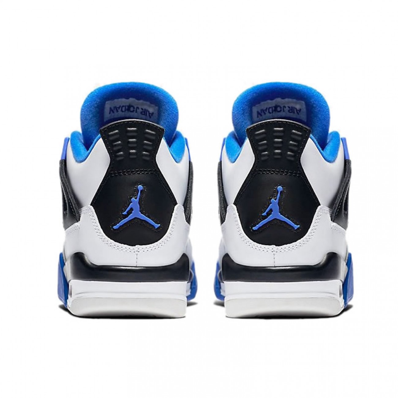 Air Jordan 4 Retro Motorsports White / Game Royal-Black 308497-117