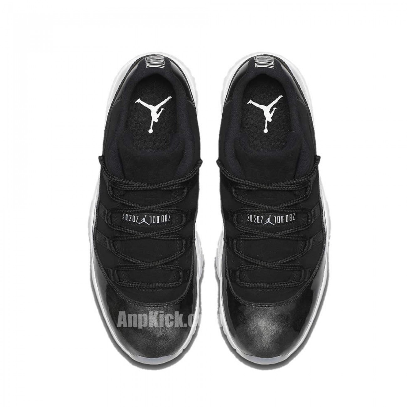 Air Jordan 11 Low Barons Black On Feet Grade School For Sale 528895-010