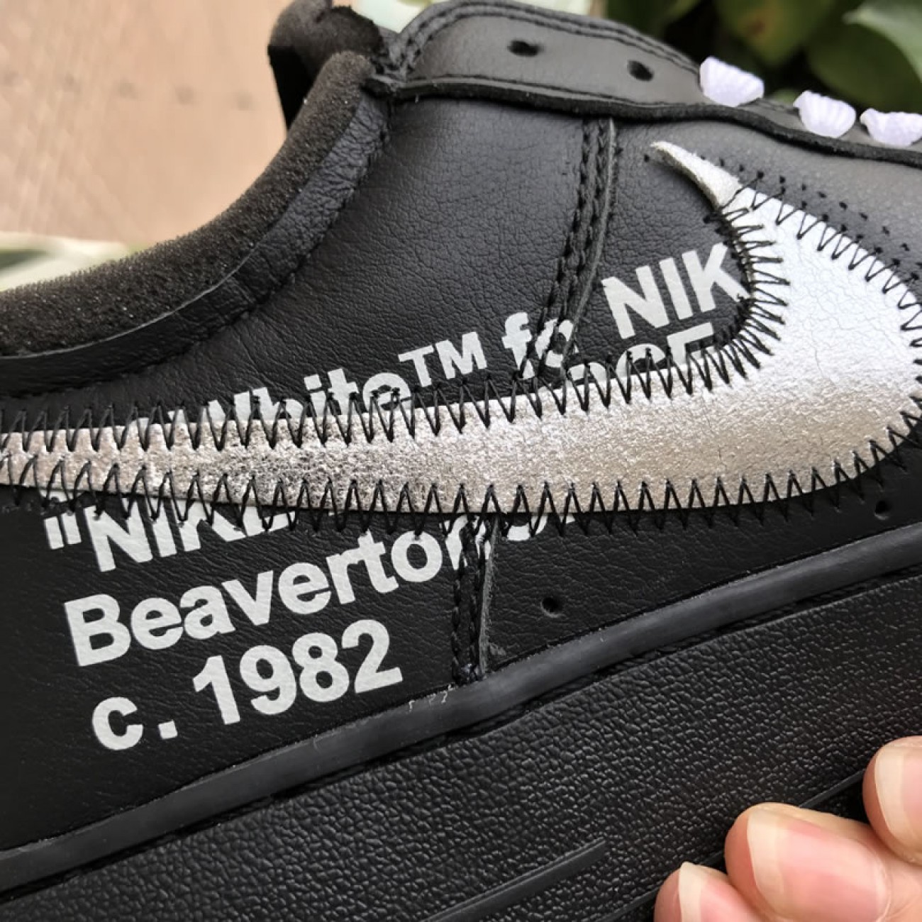 Nike Air Force 1 '07 Virgil x MoMa Off-White AV5210-001 Black/Metallic Silver