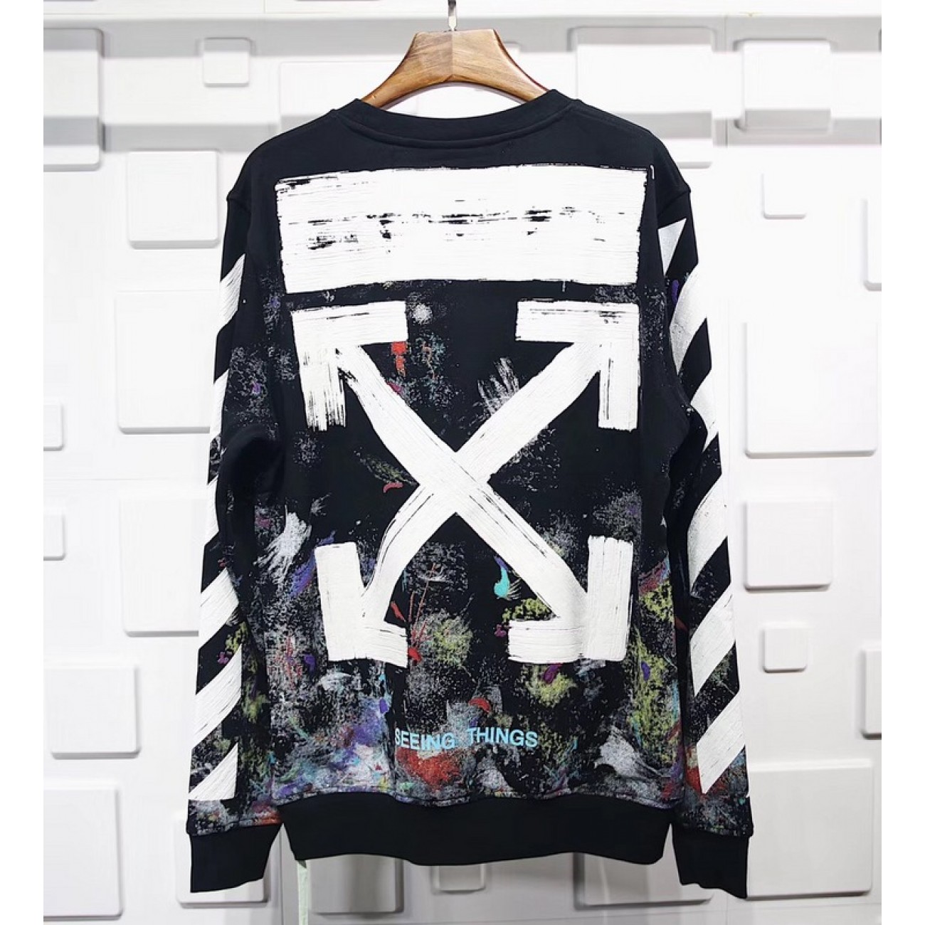 off-white OW 17ss Starry Series Round Collar Sweater