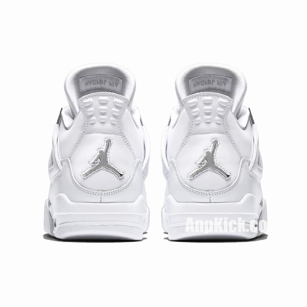 Air Jordan 4 All White/Silver Pure Money Mens GS For Sale 308497-100