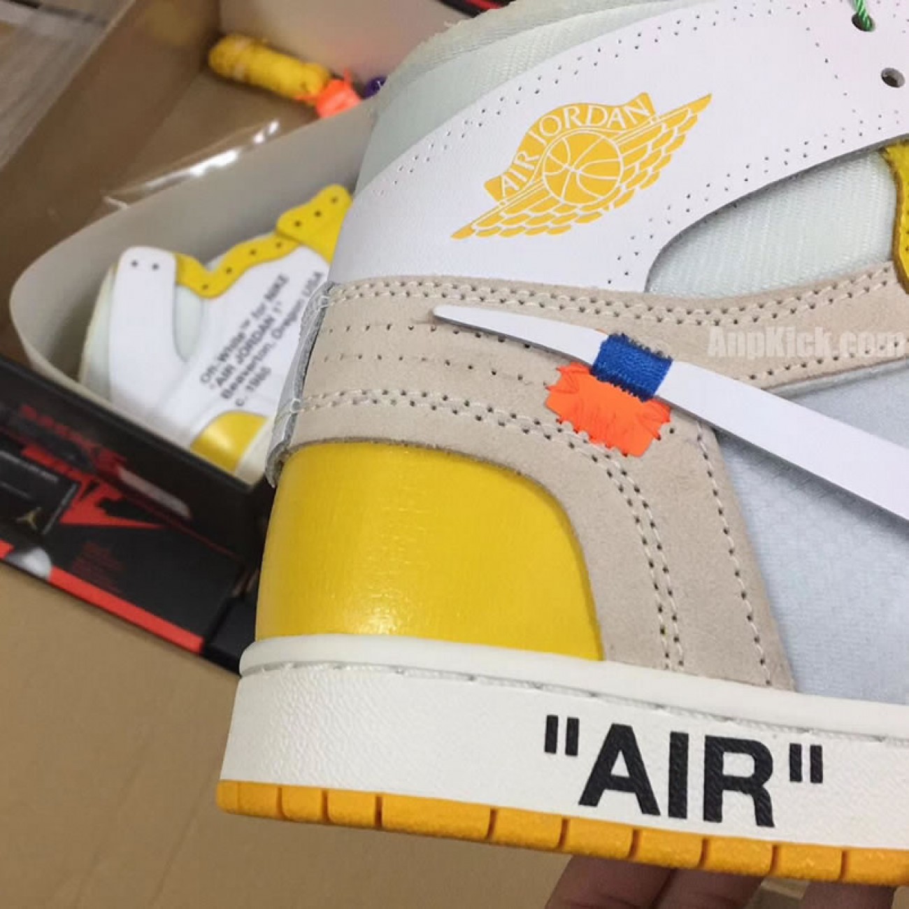 Off-White x Air Jordan 1 Yellow Chicago New Release For Sale