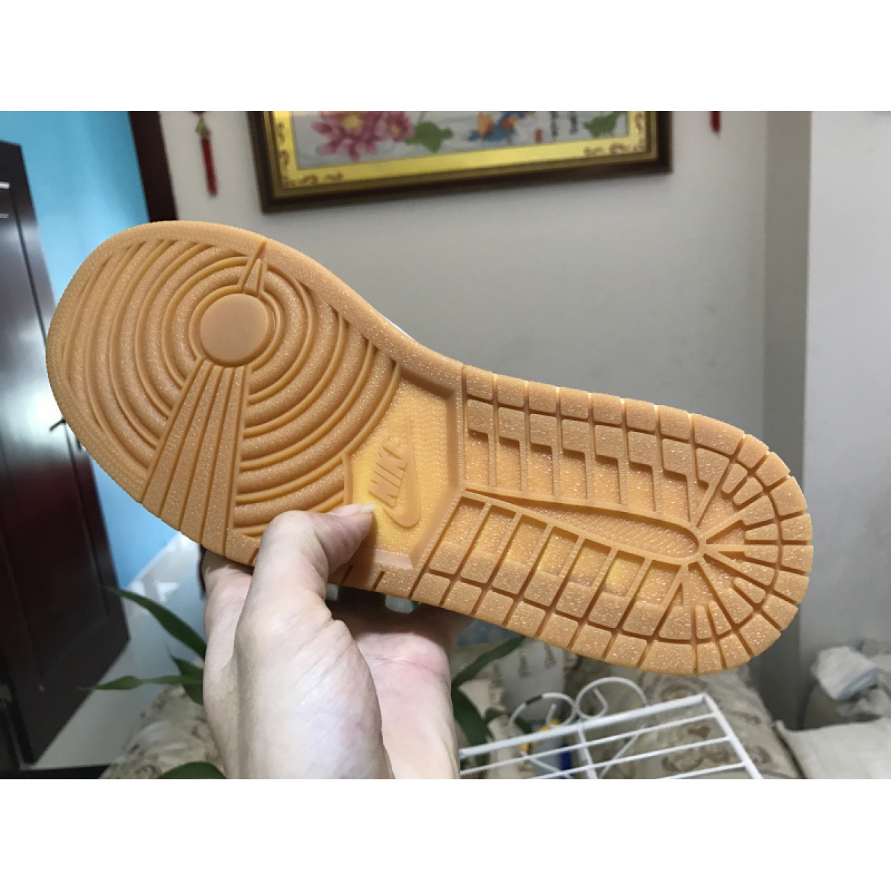 Air Jordon1 Flyknit Grey/Orange 919704-025