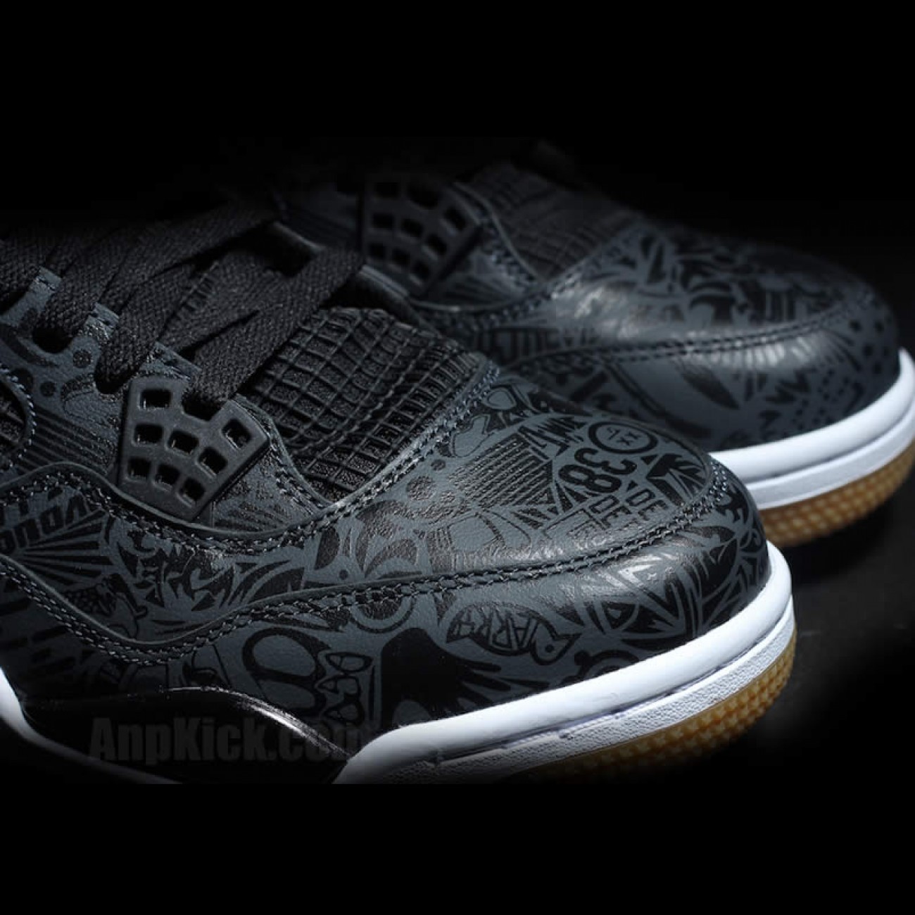Air Jordan Retro 4 SE Laser 30th Anniversary Black Gum Aj4 Shoes CI1184-001
