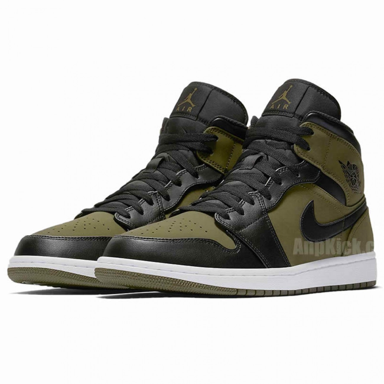 Nike Air Jordan 1 Mid Dark Olive Canvas Release Date 554724-301