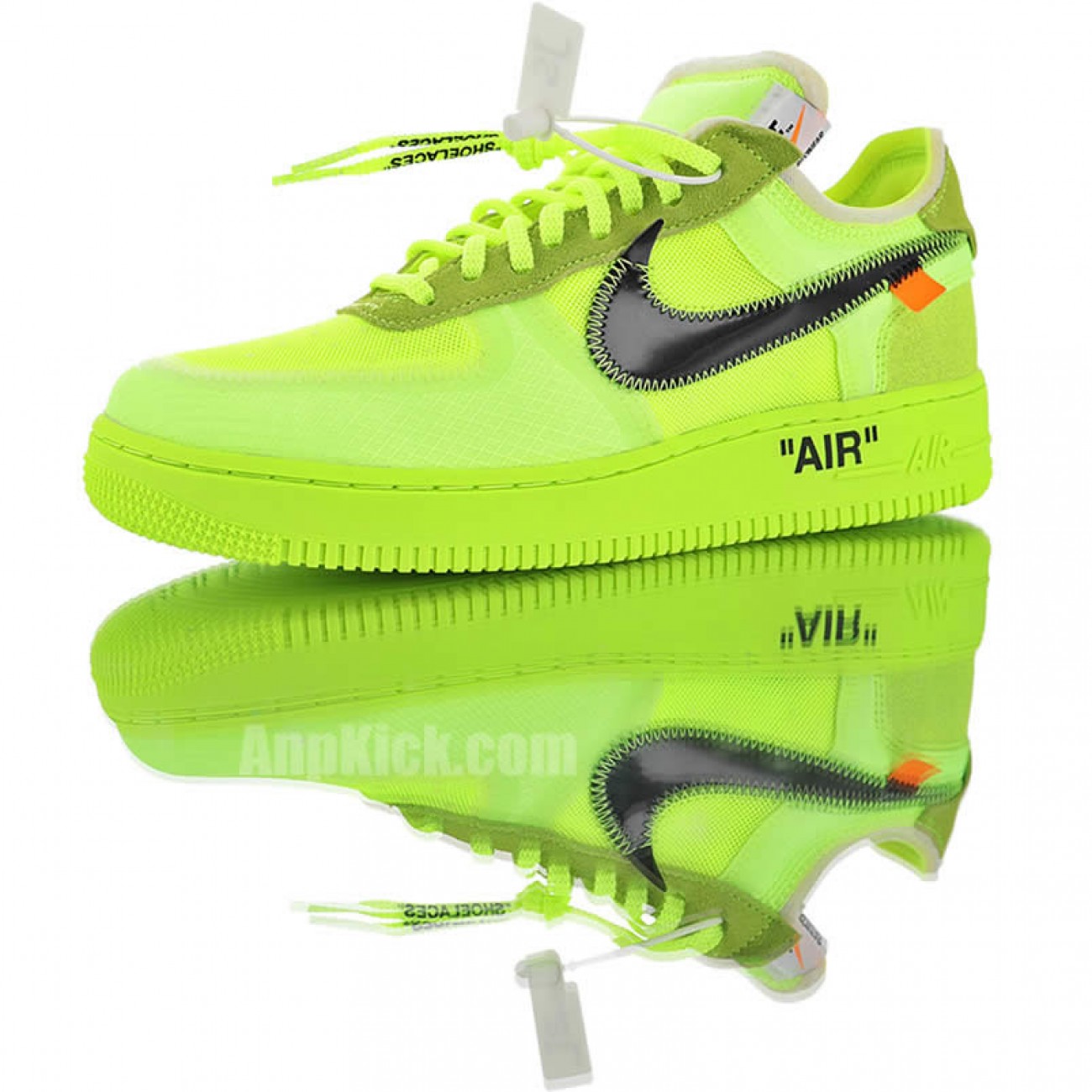 Off-White x Nike Air Force 1 Low Volt Green Release Date AO4606-700
