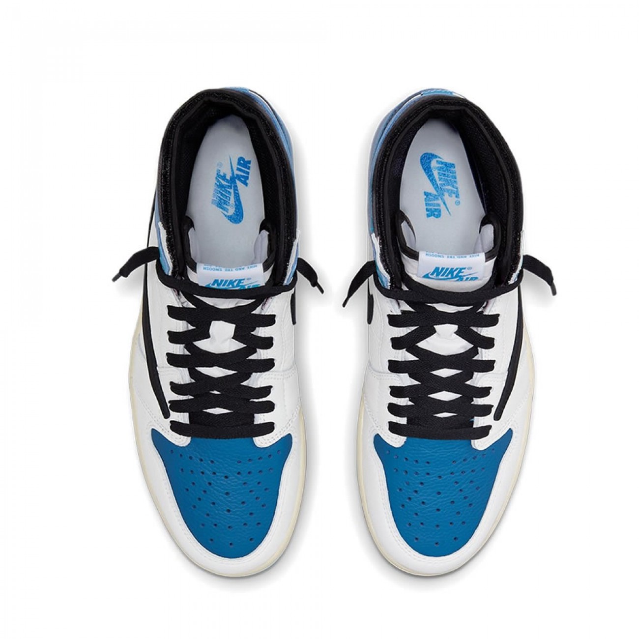 Travis Scott x Air Jordan 1 High OG SP Military Blue Collab With Fragment Cactus Jack Royal DH3227-105