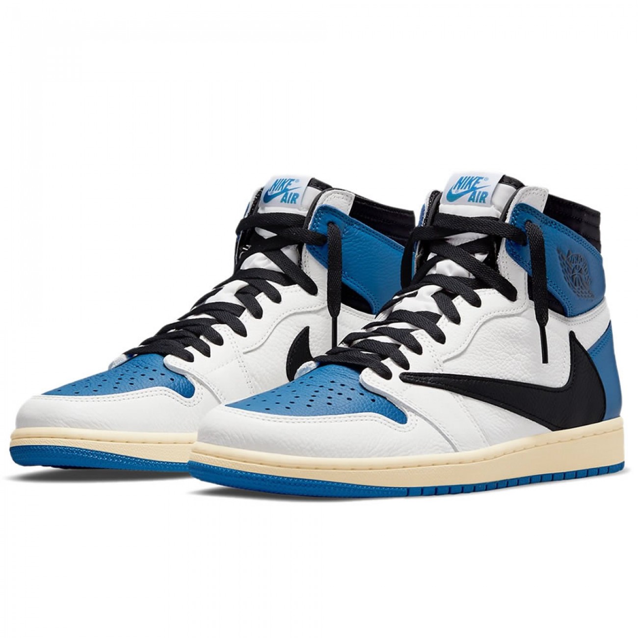 Travis Scott x Air Jordan 1 High OG SP Military Blue Collab With Fragment Cactus Jack Royal DH3227-105