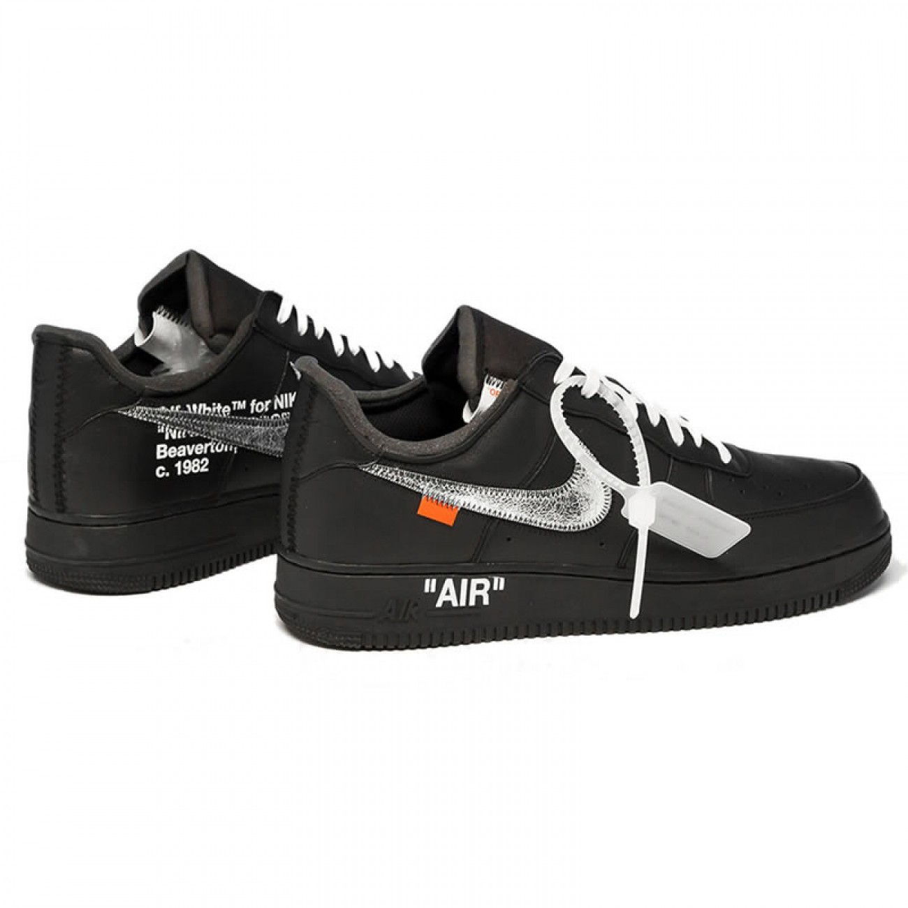 Nike Air Force 1 '07 Virgil x MoMa Off-White AV5210-001 Black/Metallic Silver