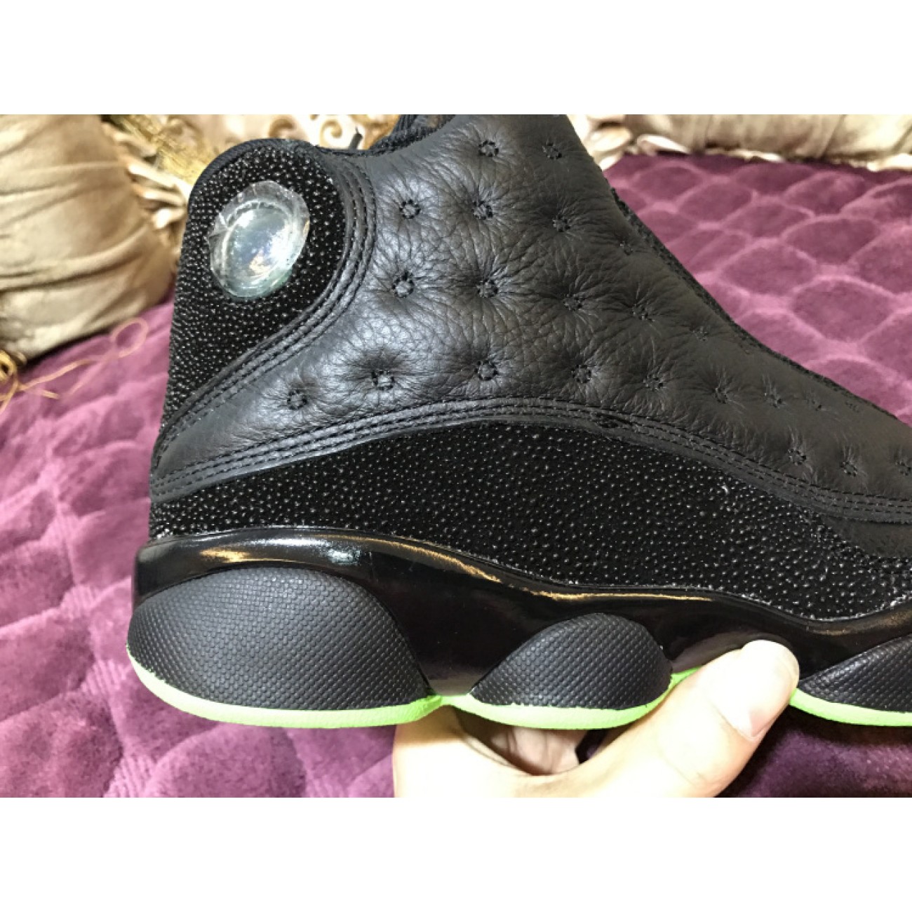 Air Jordan 13 Altitude Black Green 414571-042