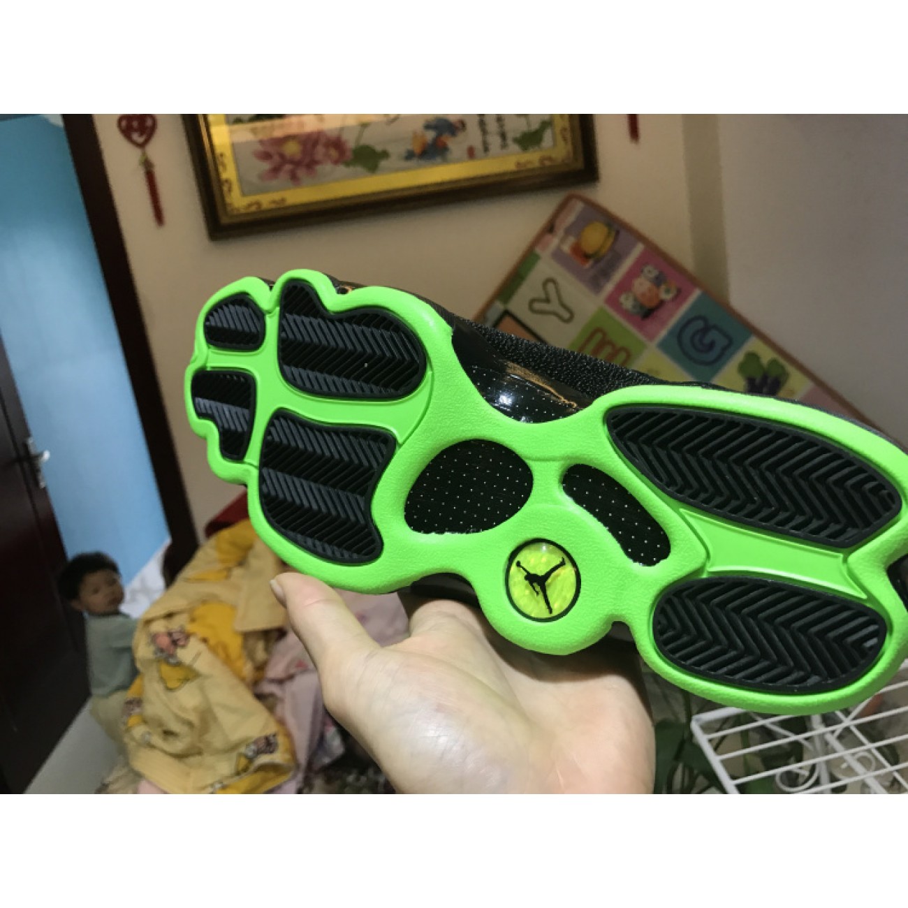 Air Jordan 13 Altitude Black Green 414571-042