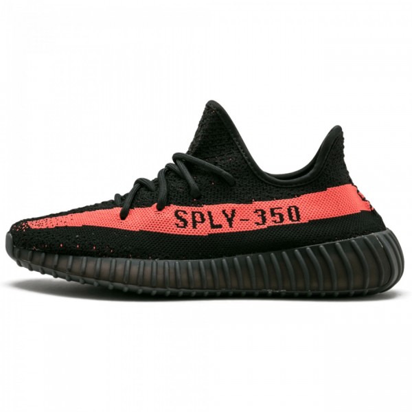 Adidas Originals Yeezy Boost 350 V2 Black/Red Striped BY9612