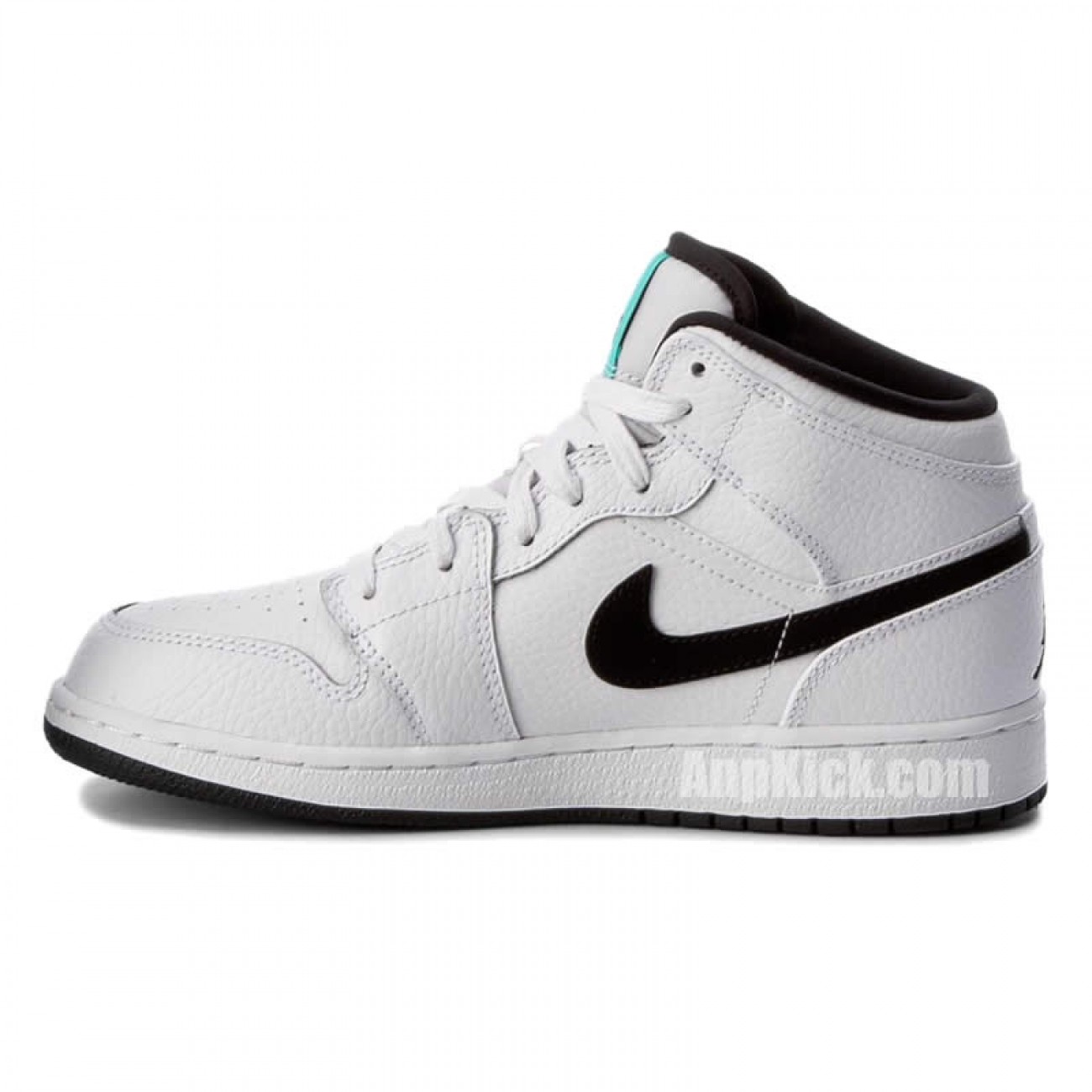 Air Jordan 1 Mid GS Womens Hyper Jade AJ1 Black/White/Green 554725-122