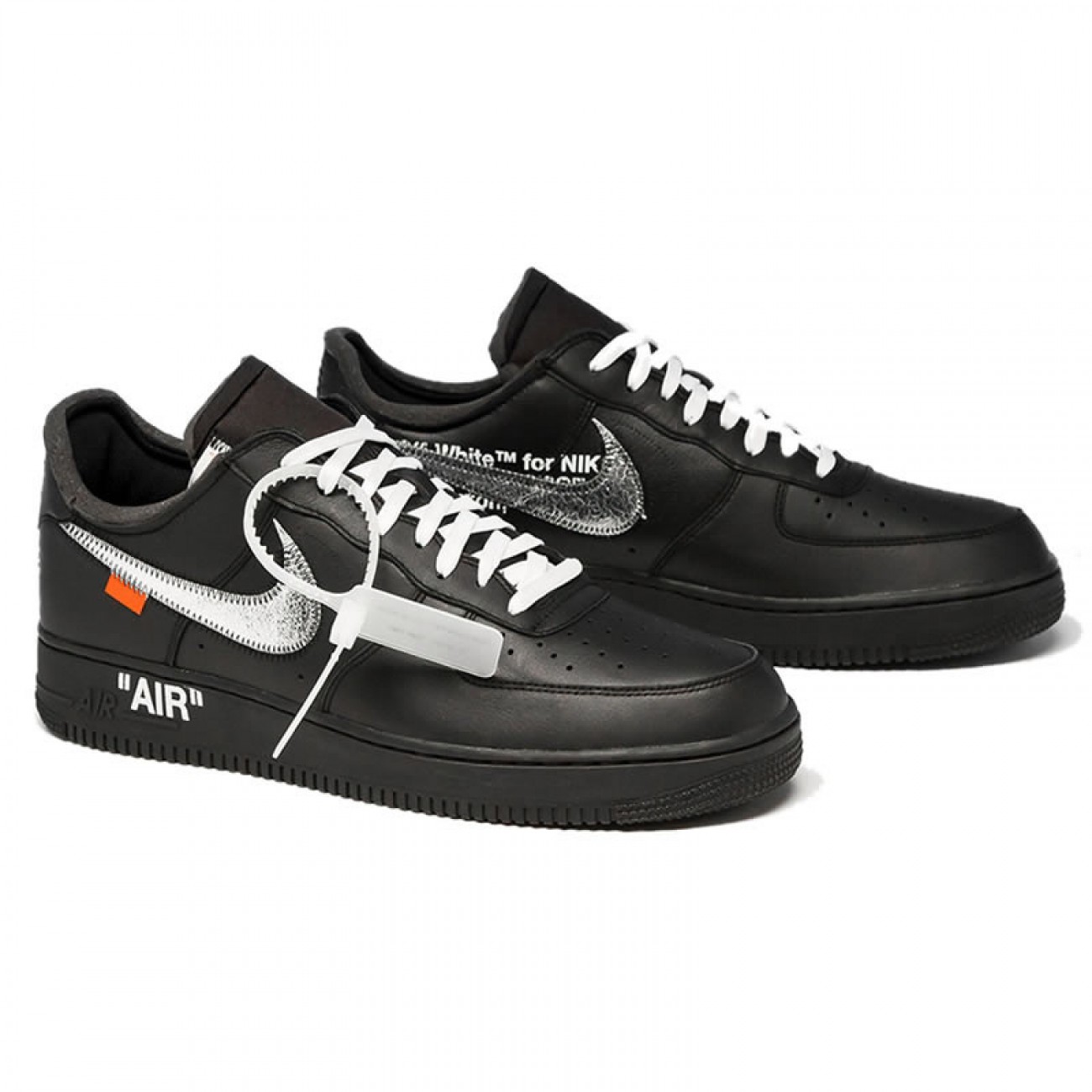 Nike Air Force 1 '07 Virgil x MoMa Off-White AV5210-001 Black/Metallic Silver