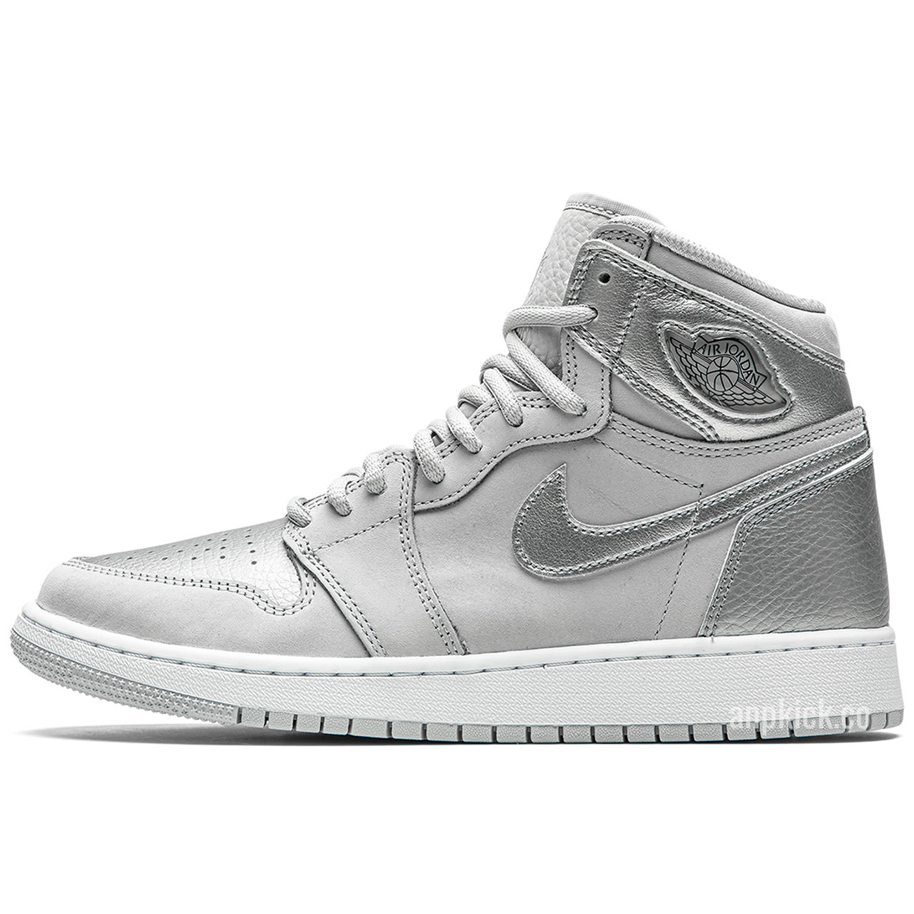 Air Jordan 1 Retro High OG GS Co.JP Metallic Silver Neutral Grey 575441-029