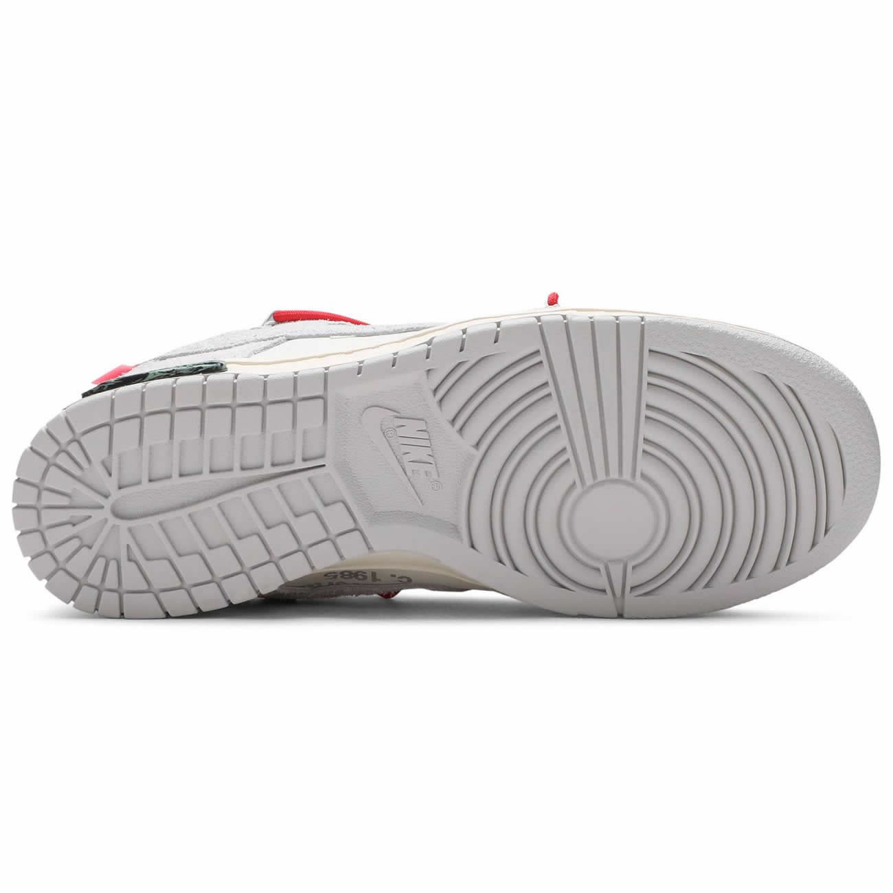 Off-White x Nike SB Dunk Low Lot 33 of 50 Sail/Neutral Grey-Chile Red DJ0950-118