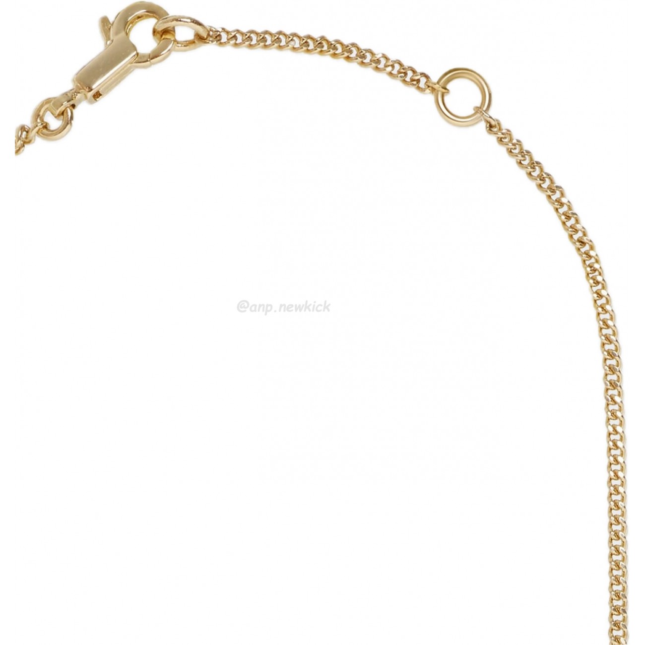 CELINE Gold Brass Alphabet Y Neck Chain