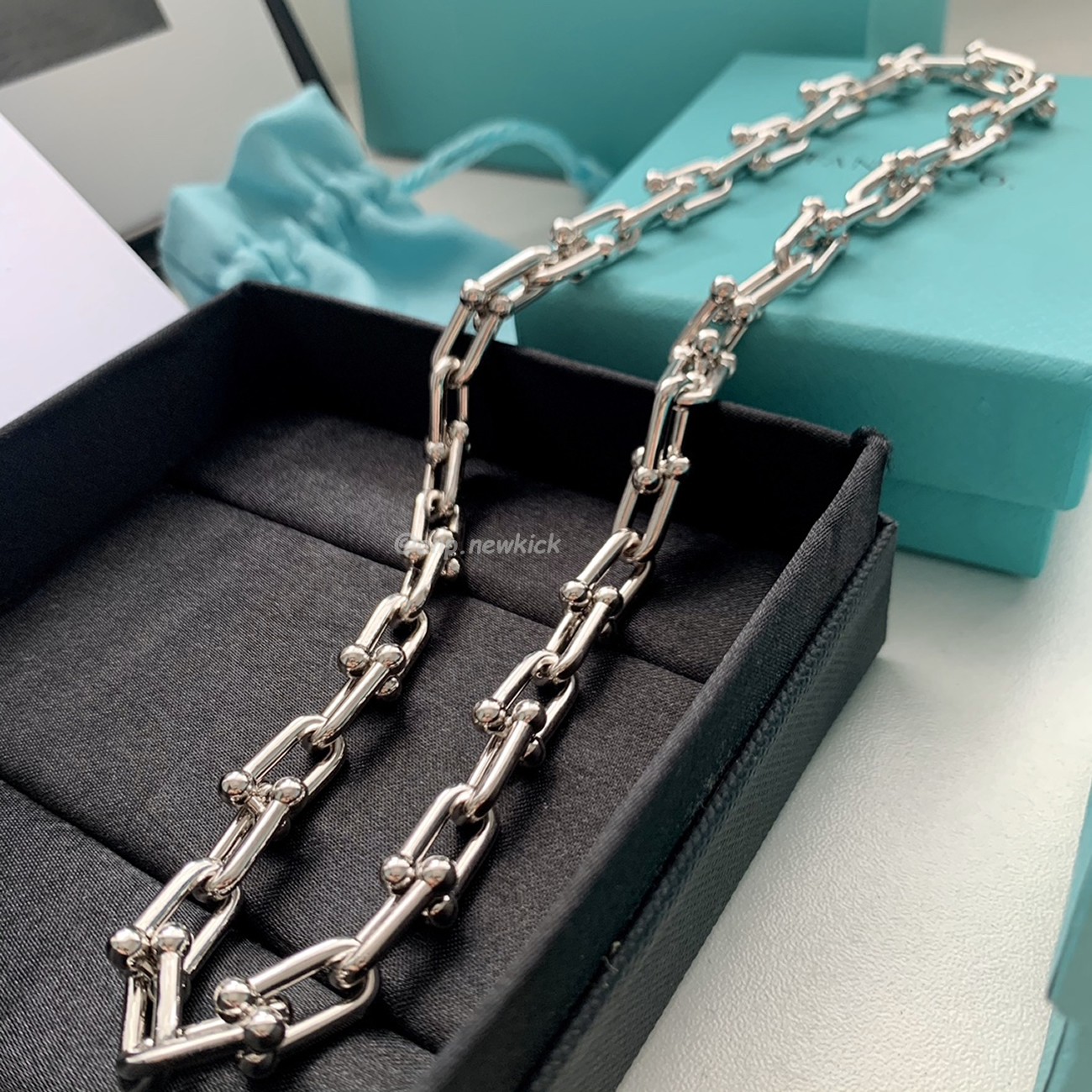 Tiffany & Co. HardWear Gold coarse gradient buckle chain necklace