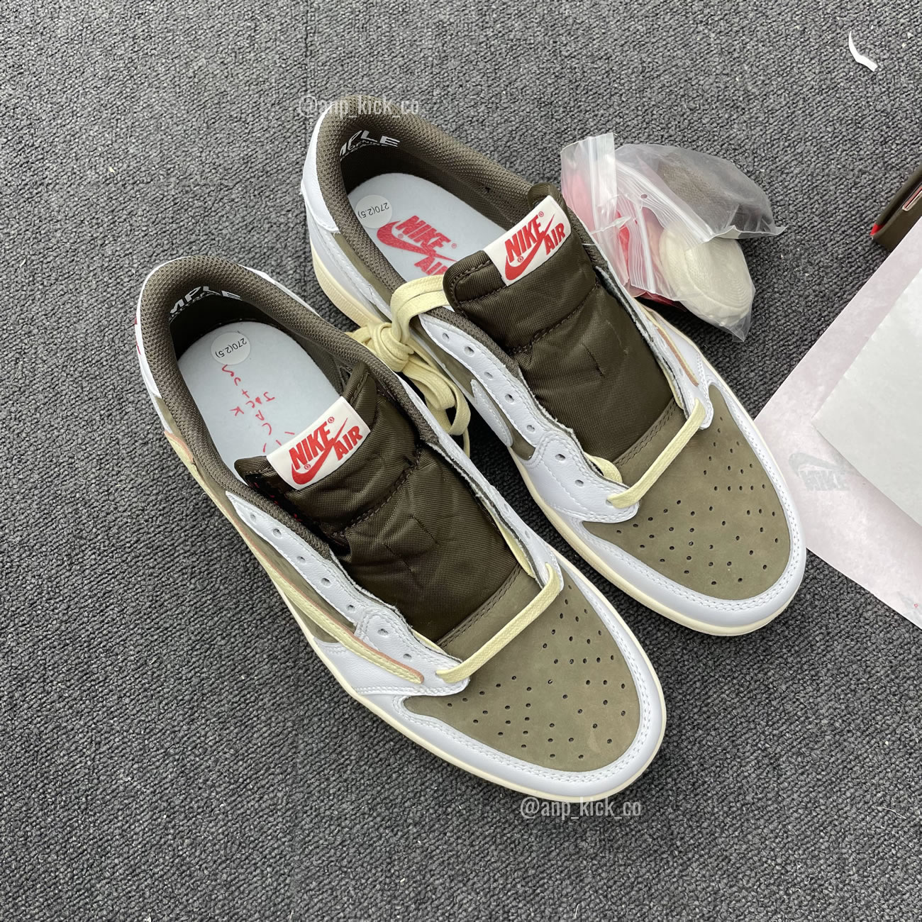 Travis Scott x Air Jordan 1 Low White Brown Custom Making