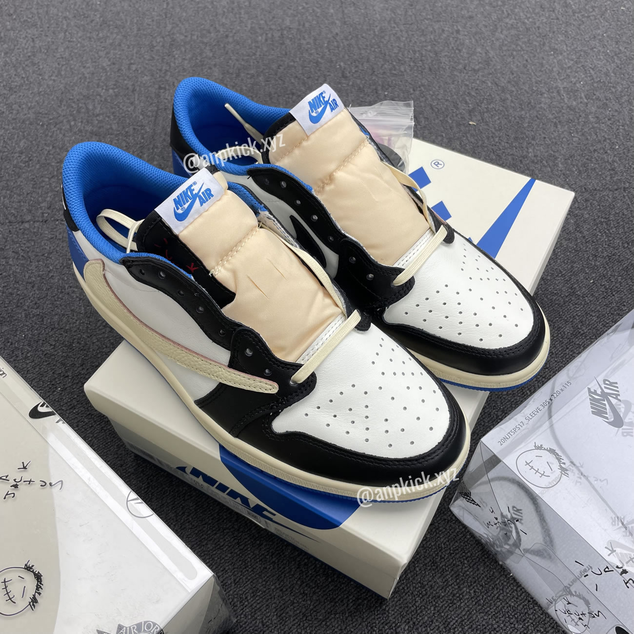 Travis Scott x Air Jordan 1 Retro Low Military Blue Collab With Fragment Cactus Jack Royal DM7866-140