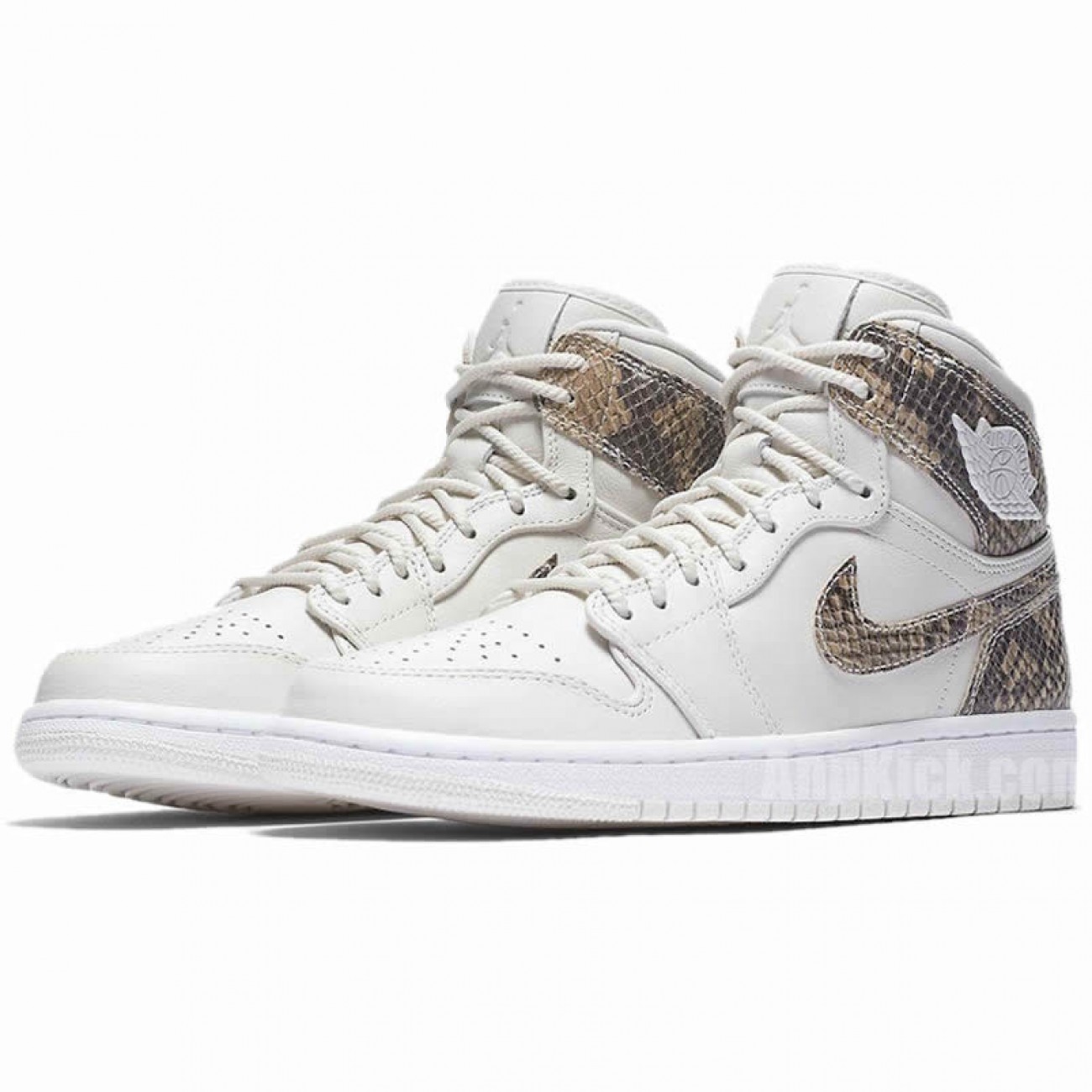 Air Jordan 1 Retro High Snakeskin White Shoes AH7389-004