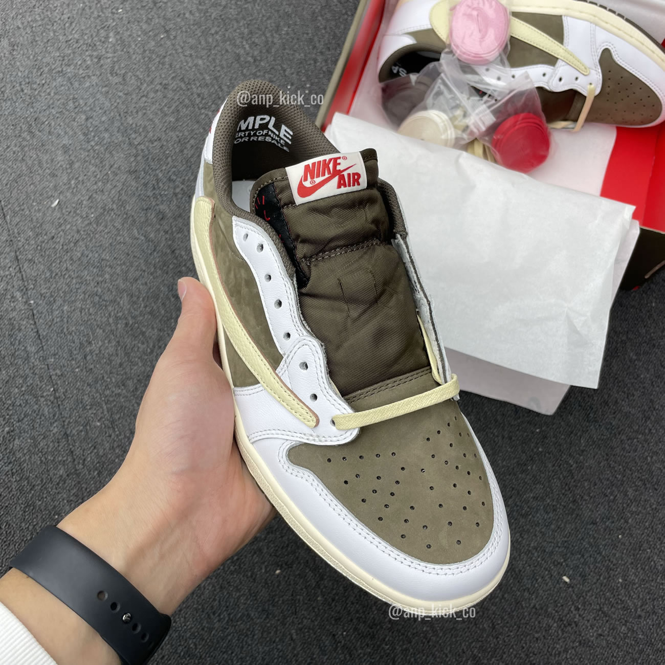 Travis Scott x Air Jordan 1 Low White Brown Custom Making