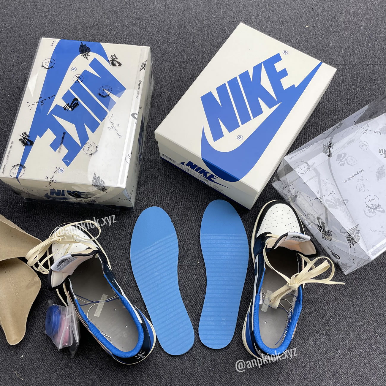 Travis Scott x Air Jordan 1 Retro Low Military Blue Collab With Fragment Cactus Jack Royal DM7866-140