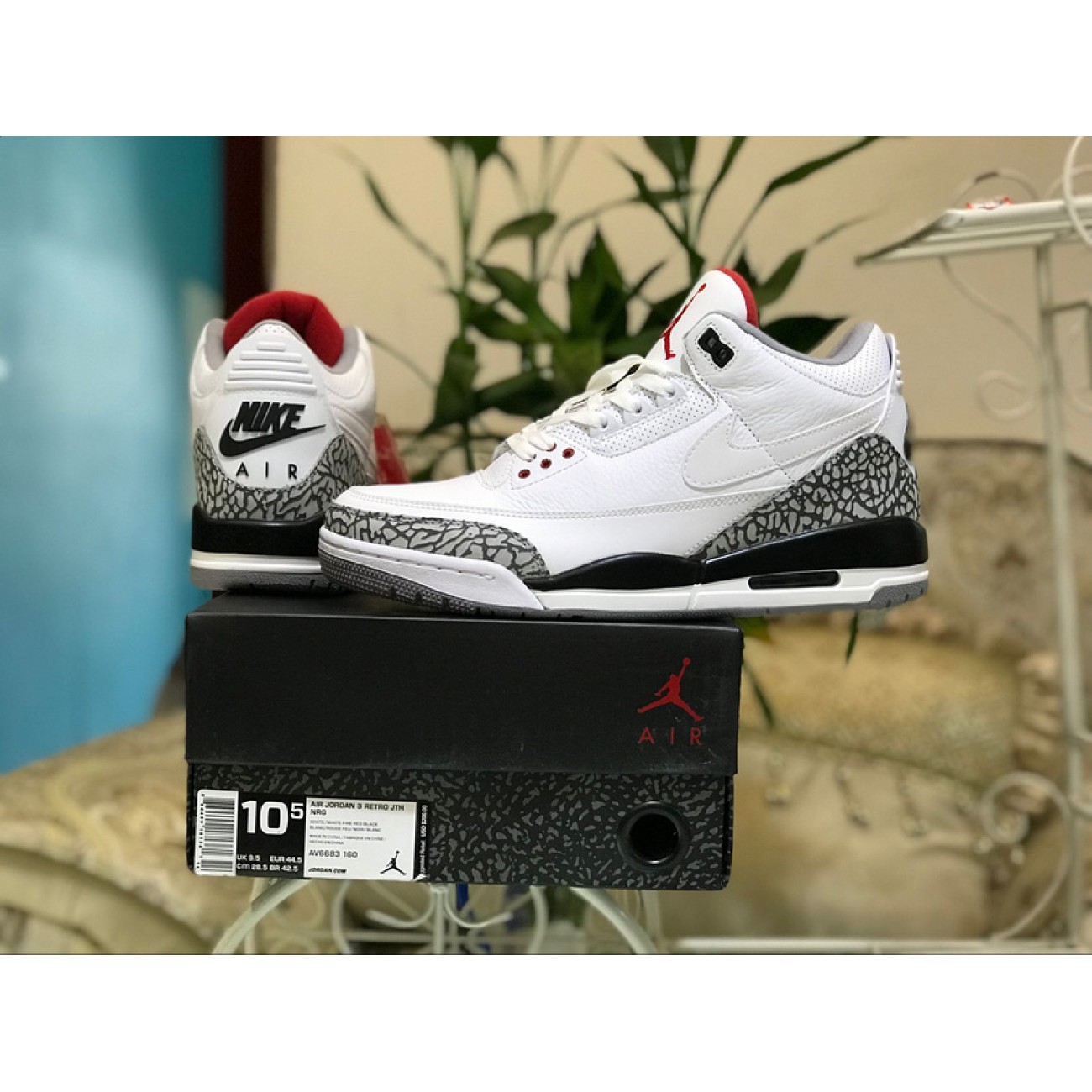 Air Jordan 3 JTH Tinker White Cement AV6683-160
