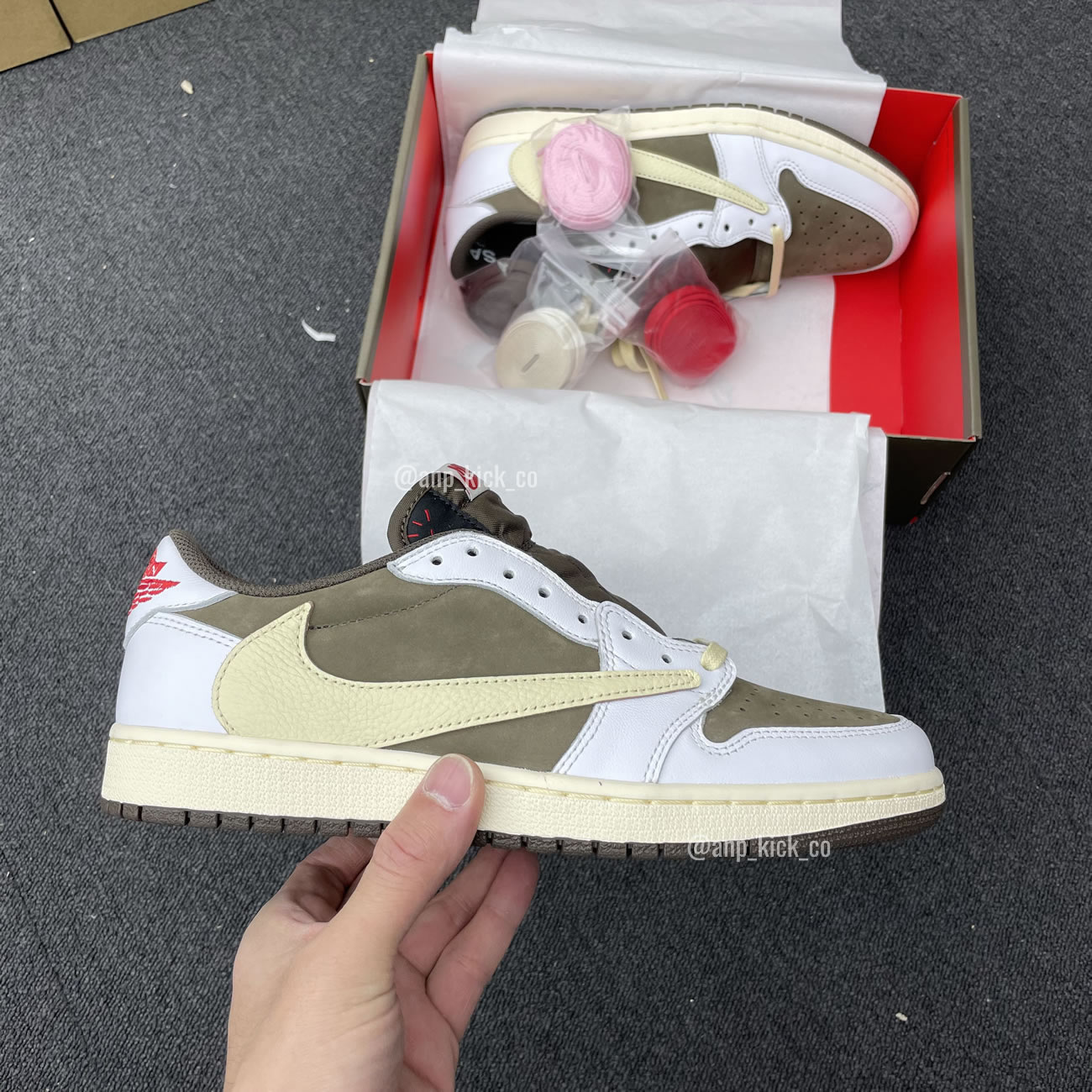Travis Scott x Air Jordan 1 Low White Brown Custom Making