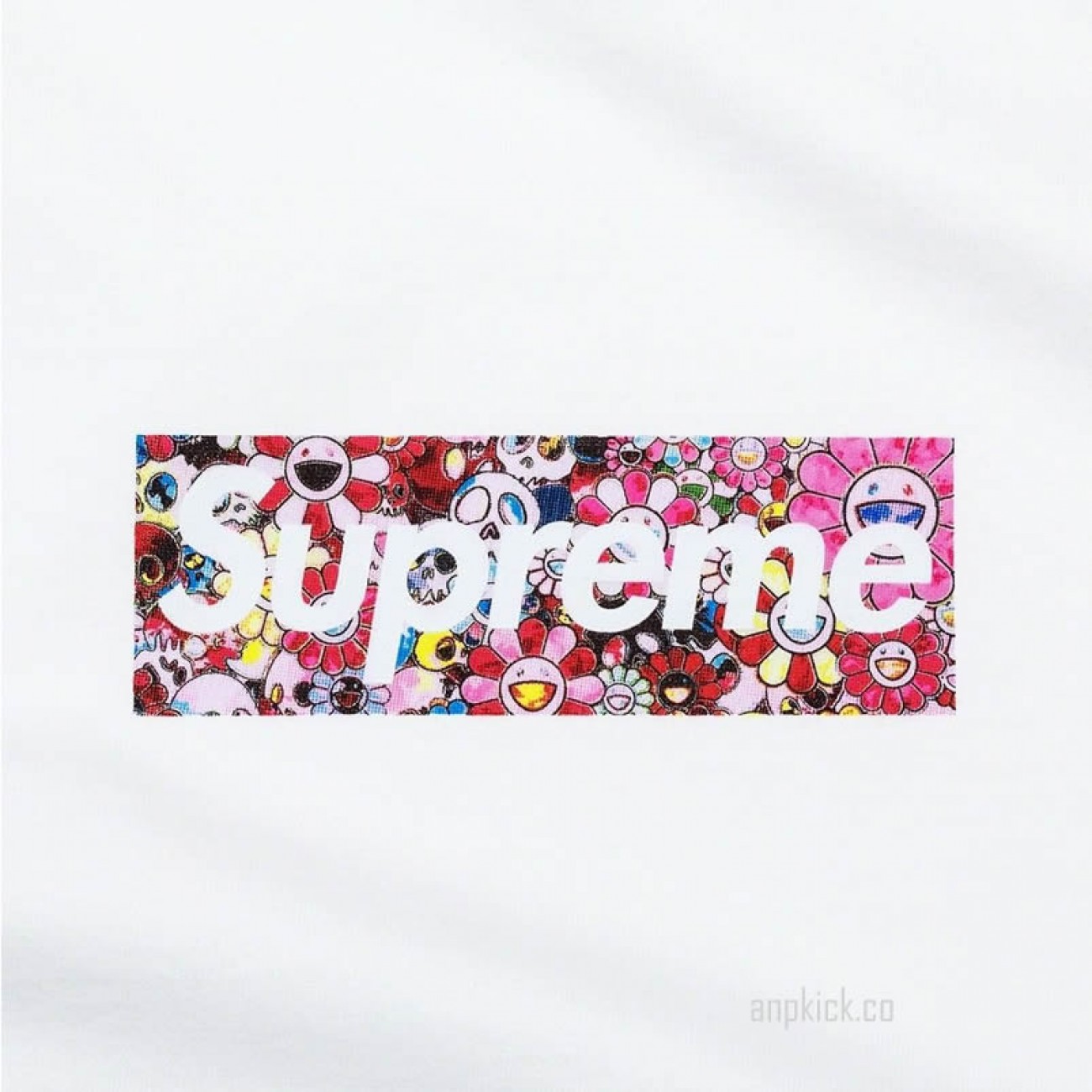 Supreme x COVID-19 Relief Box Logo Tee T-Shirt Takashi Murakami KaiKai KiKi Flower Skulls