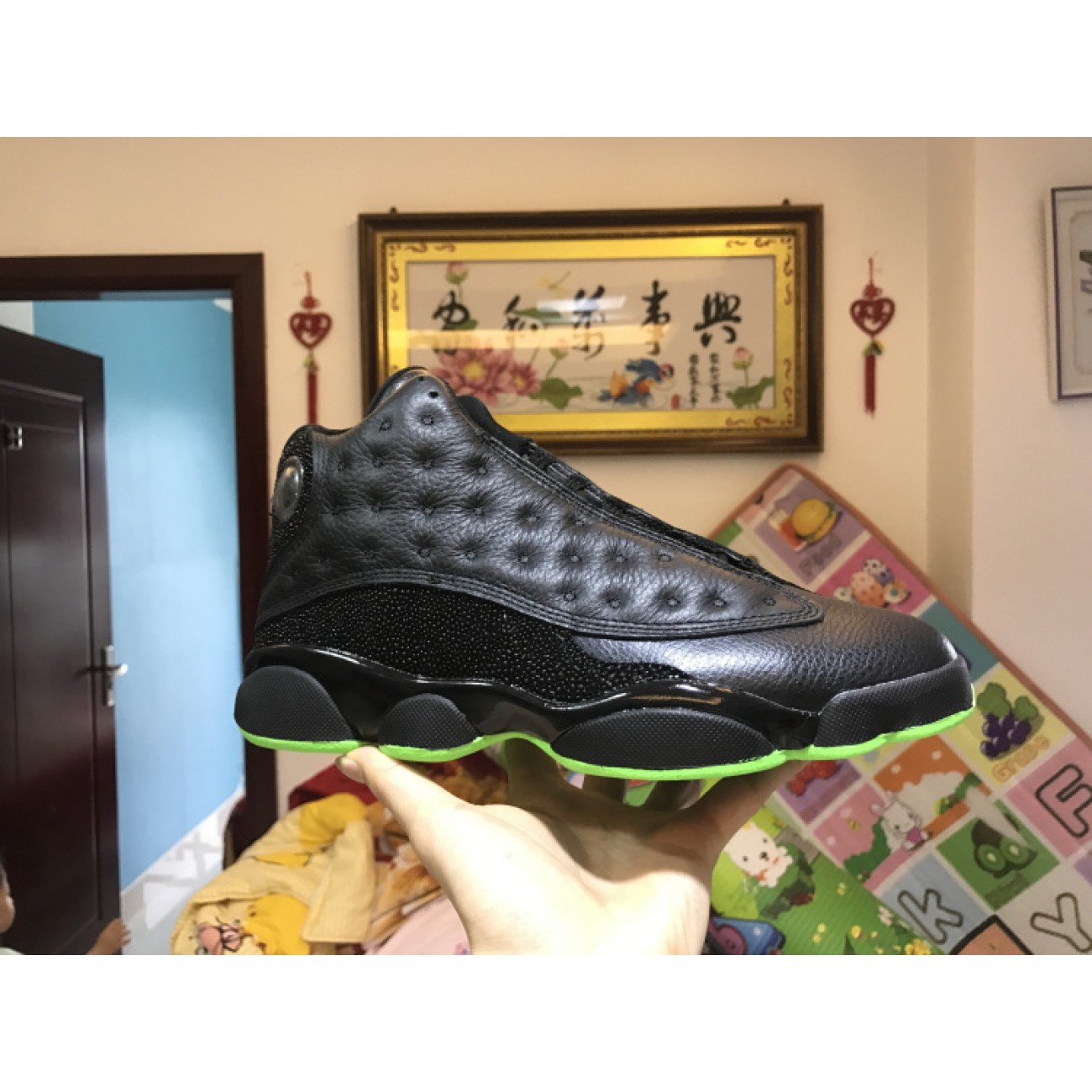 Air Jordan 13 Altitude Black Green 414571-042
