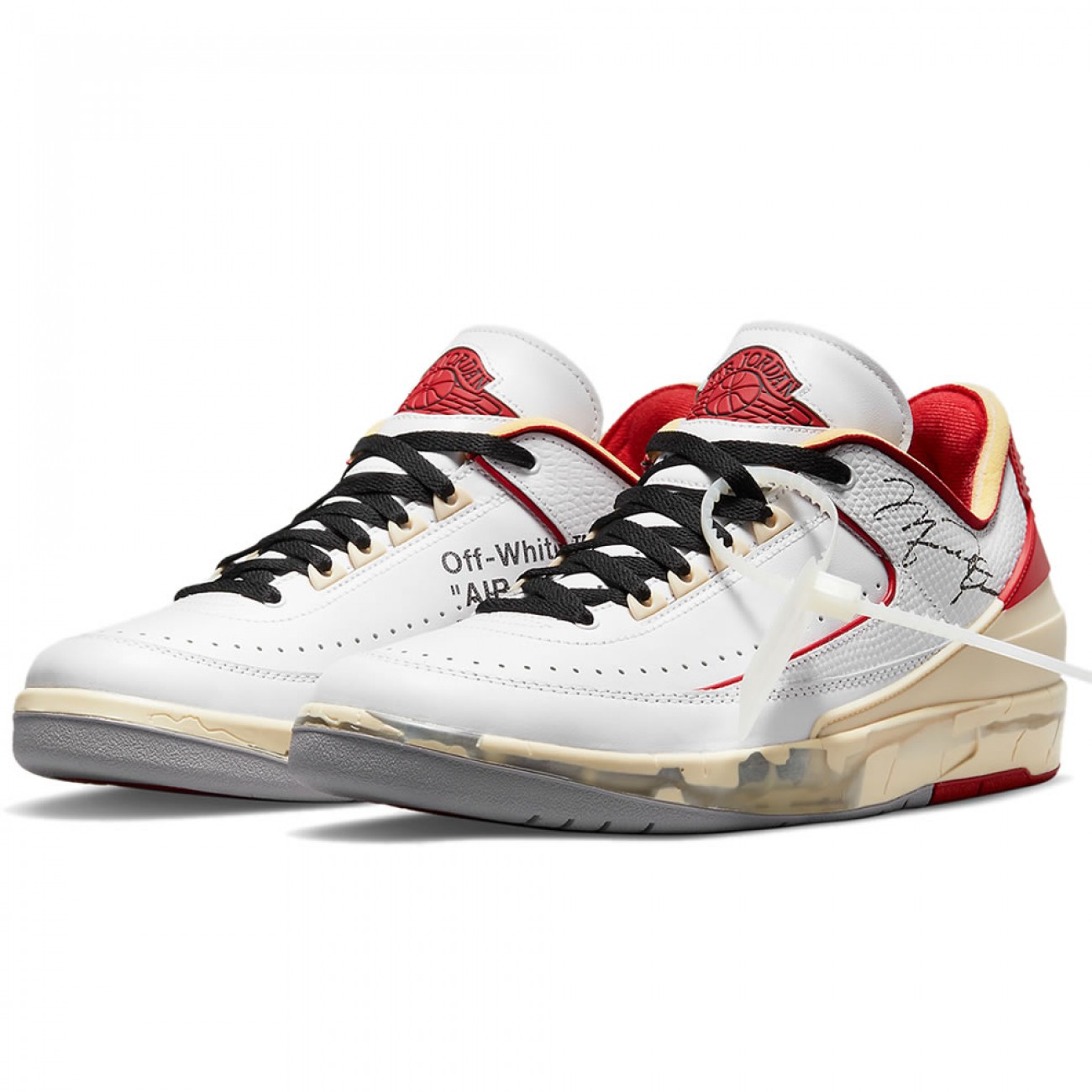 Off-White x Air Jordan 2 Low White/Red & Black/Blue