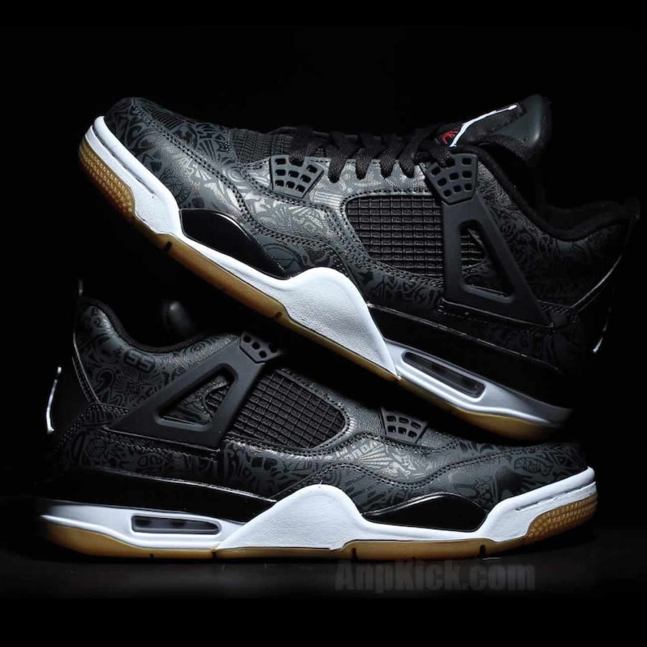 Air Jordan Retro 4 SE Laser 30th Anniversary Black Gum Aj4 Shoes CI1184-001