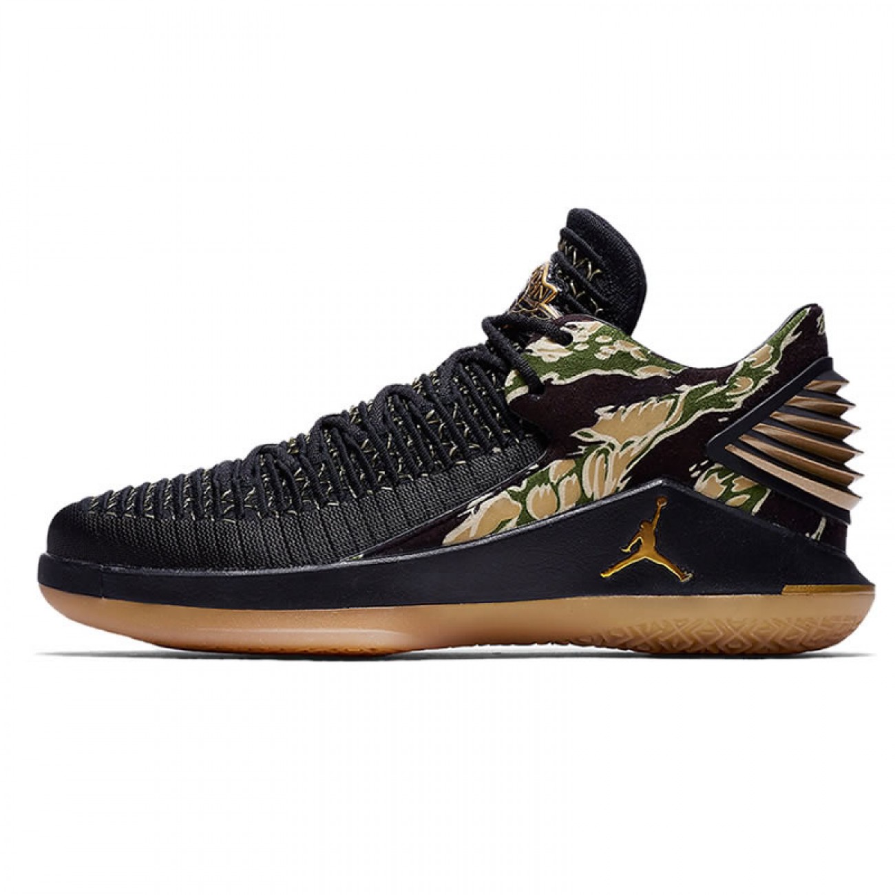 Air Jordan 32 Low Tiger Camo Black AH3347-021
