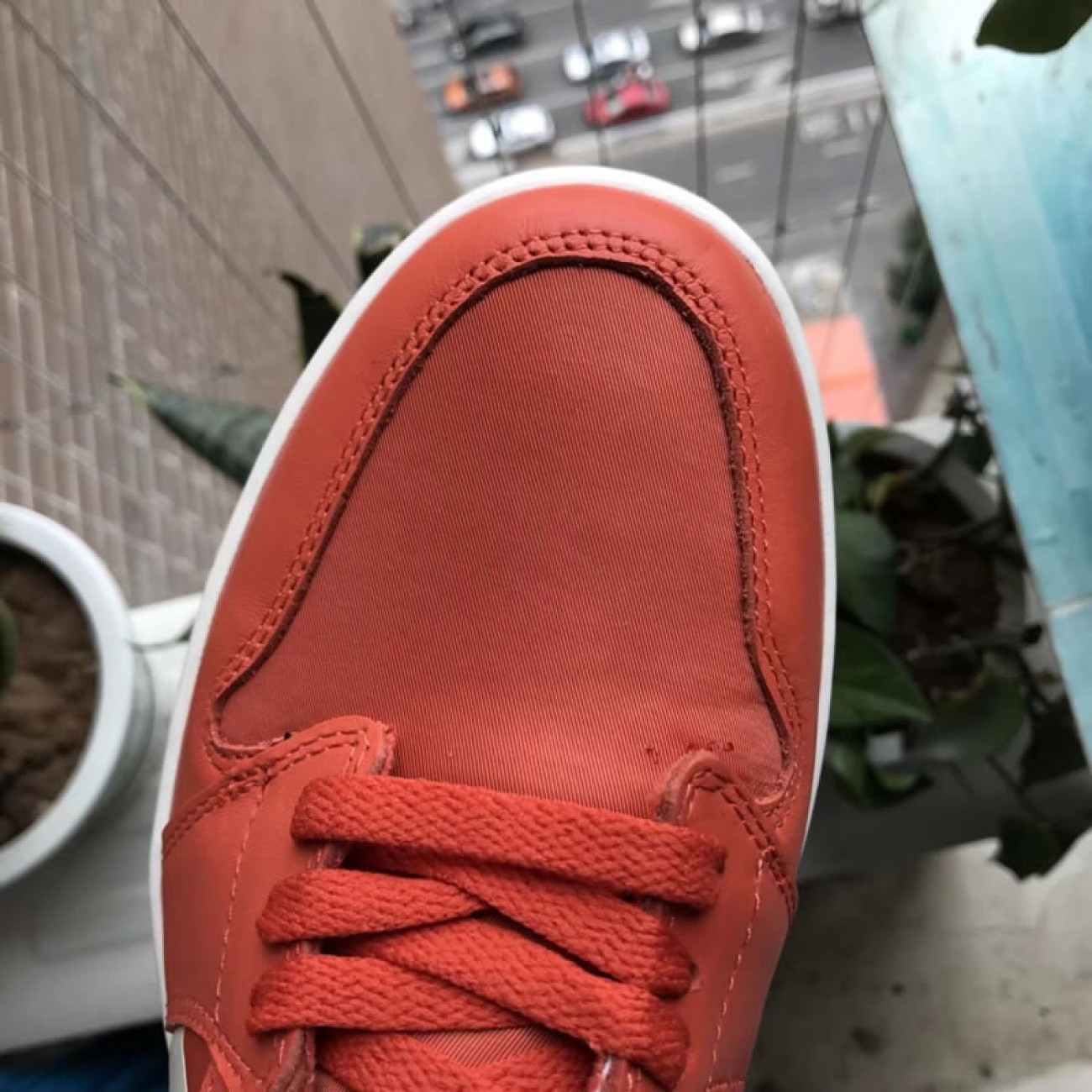 Air Jordan 1 Nike Swoosh Orange Off-White Sample Style 555088-800