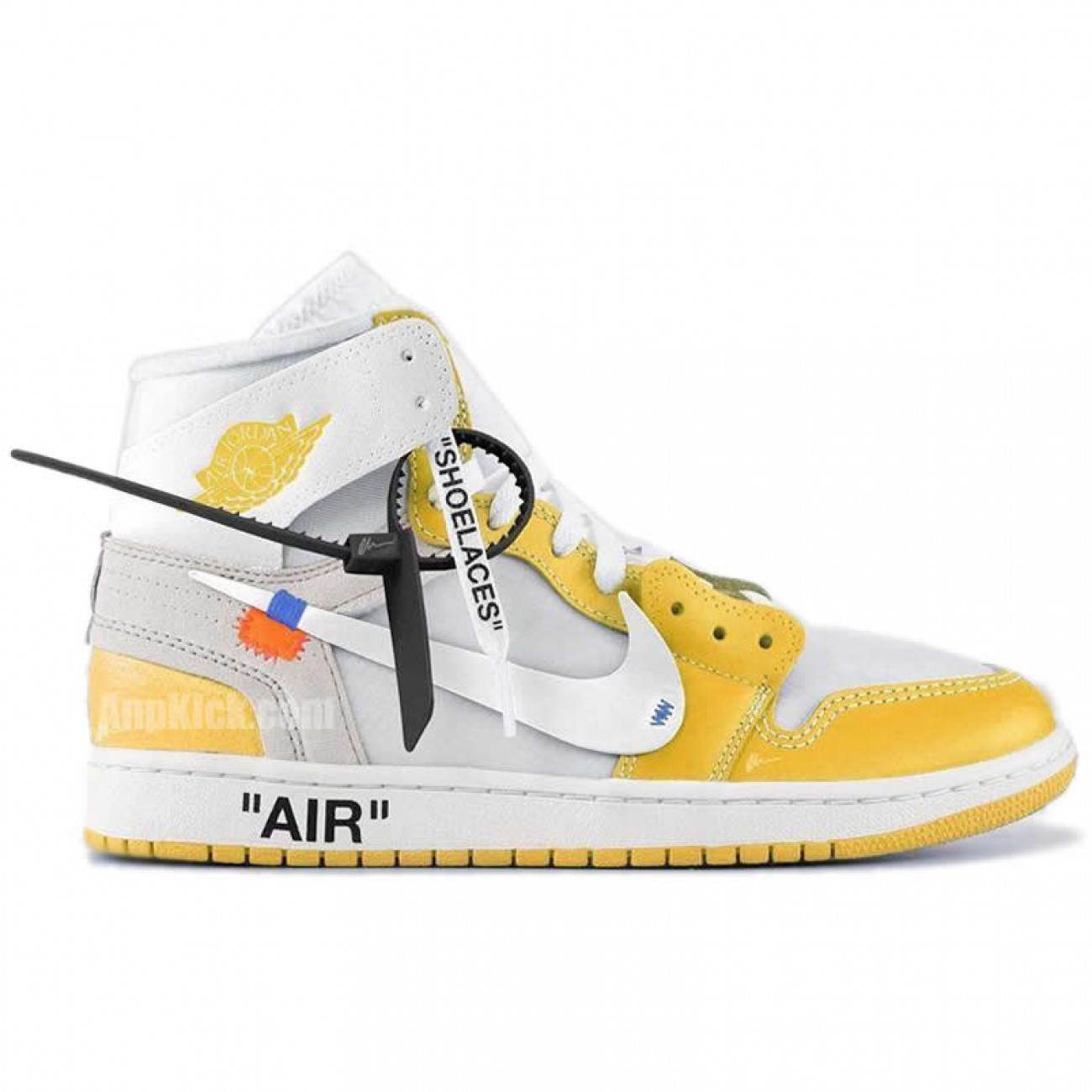 Off-White x Air Jordan 1 Yellow Chicago New Release For Sale