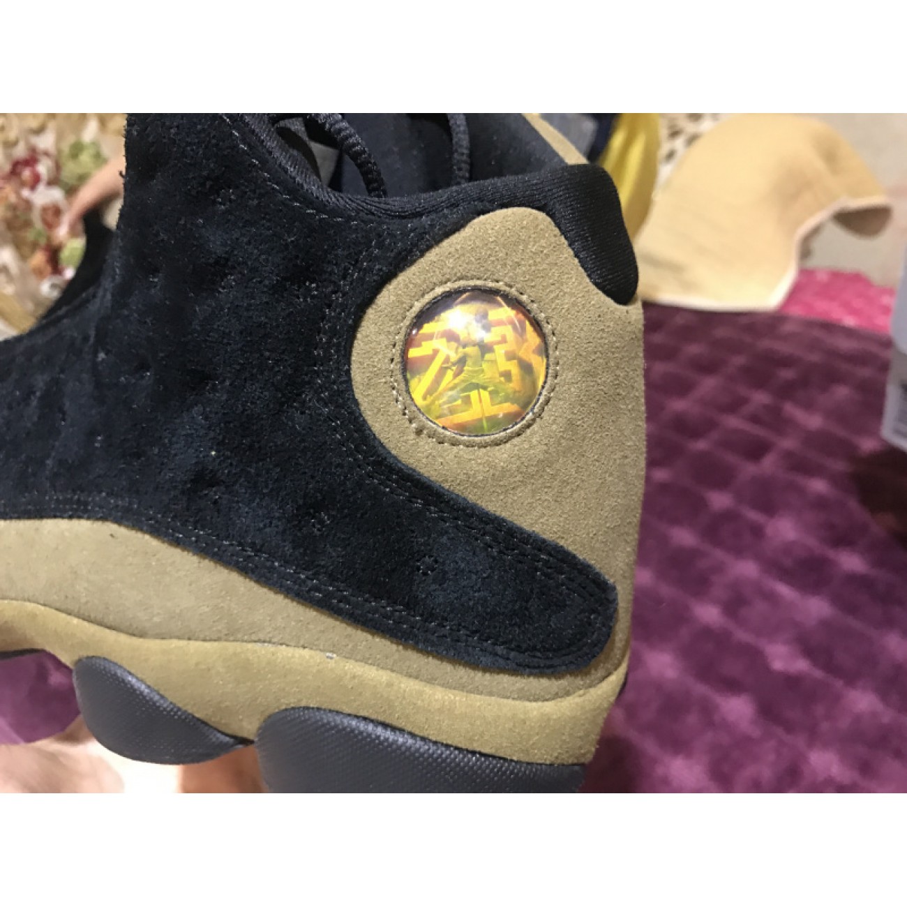 Air Jordan 13 Olive Jumpman Logo 414571-006