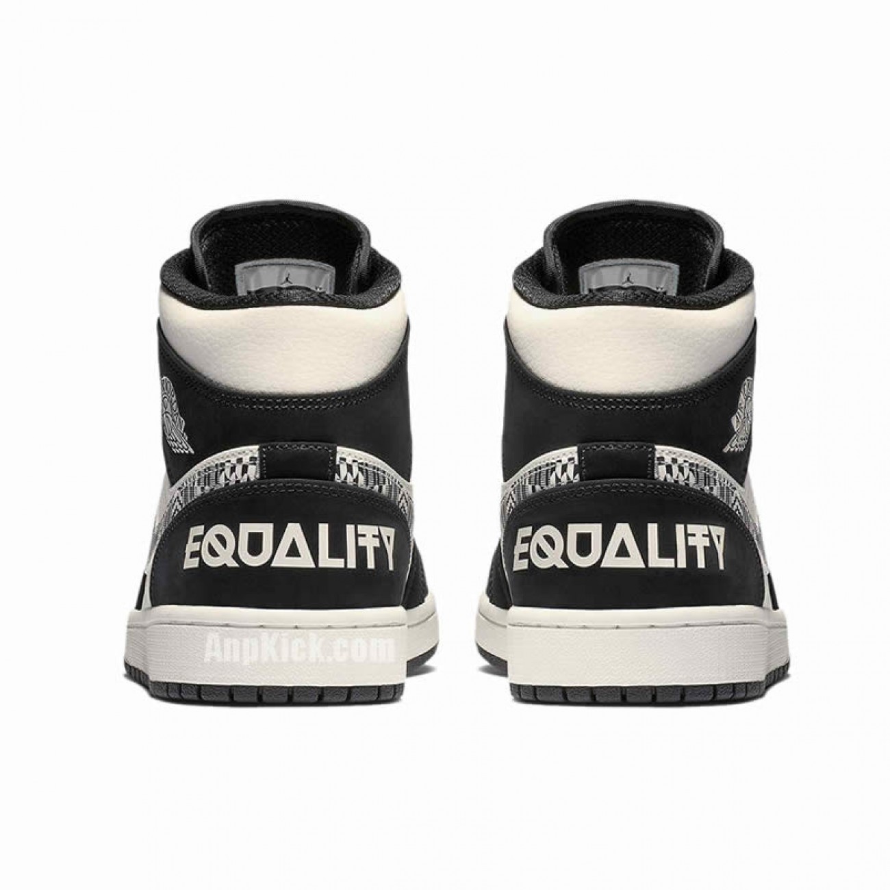 Air Jordan 1 Mid BHM Equality 2019 Melo AJ1 Shoes 852542-010