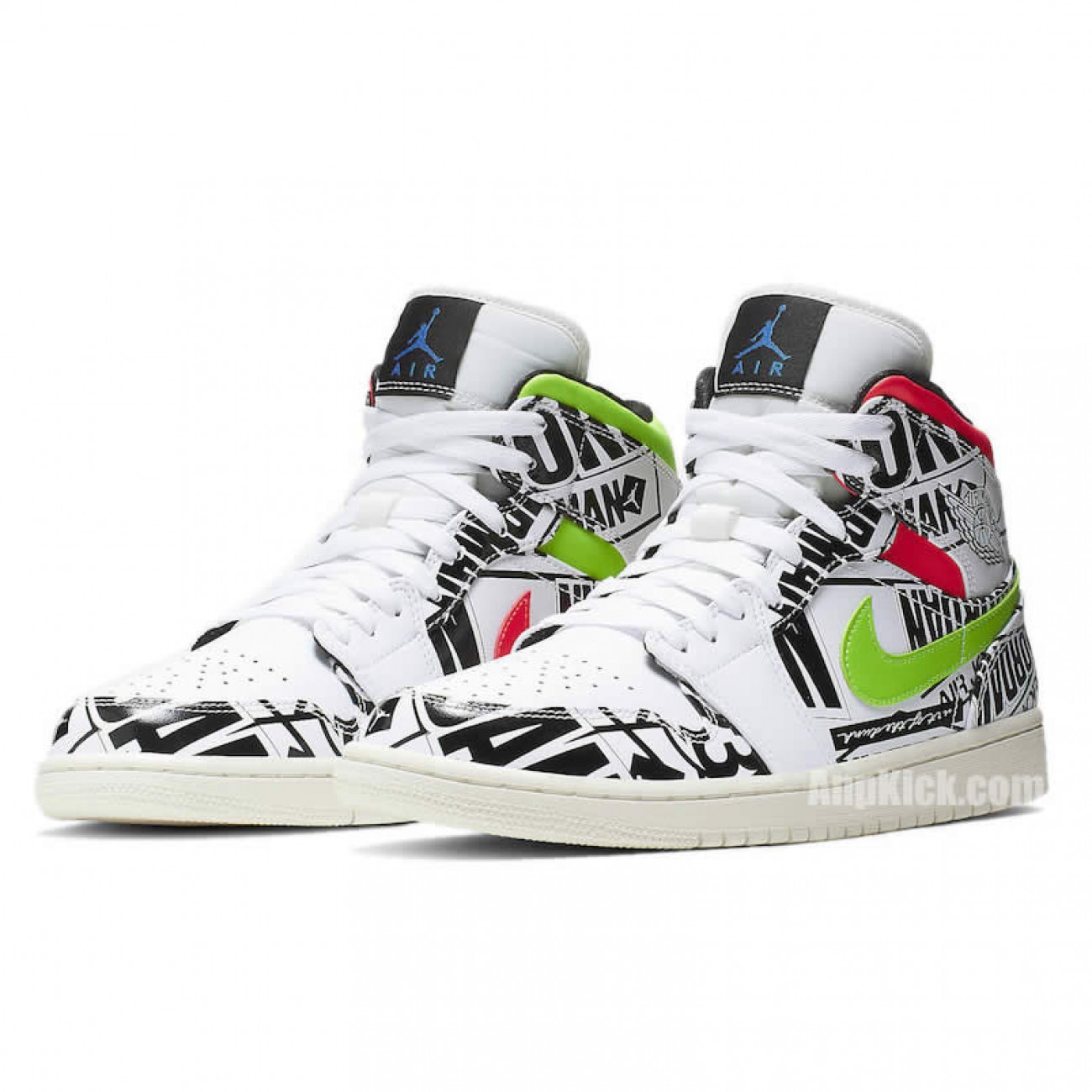 Air Jordan 1 Mid All-Over Logos 554724-119