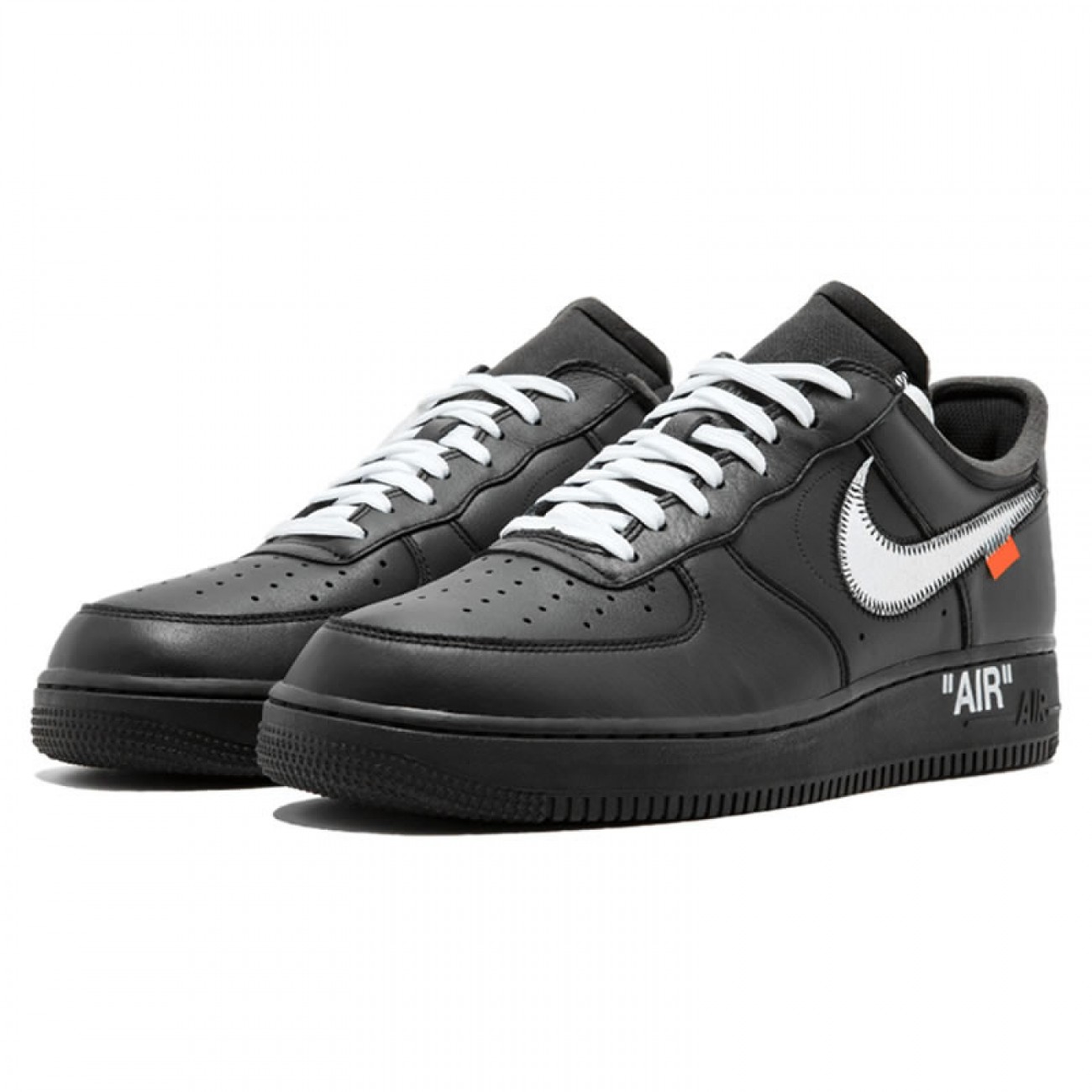 Nike Air Force 1 '07 Virgil x MoMa Off-White AV5210-001 Black/Metallic Silver