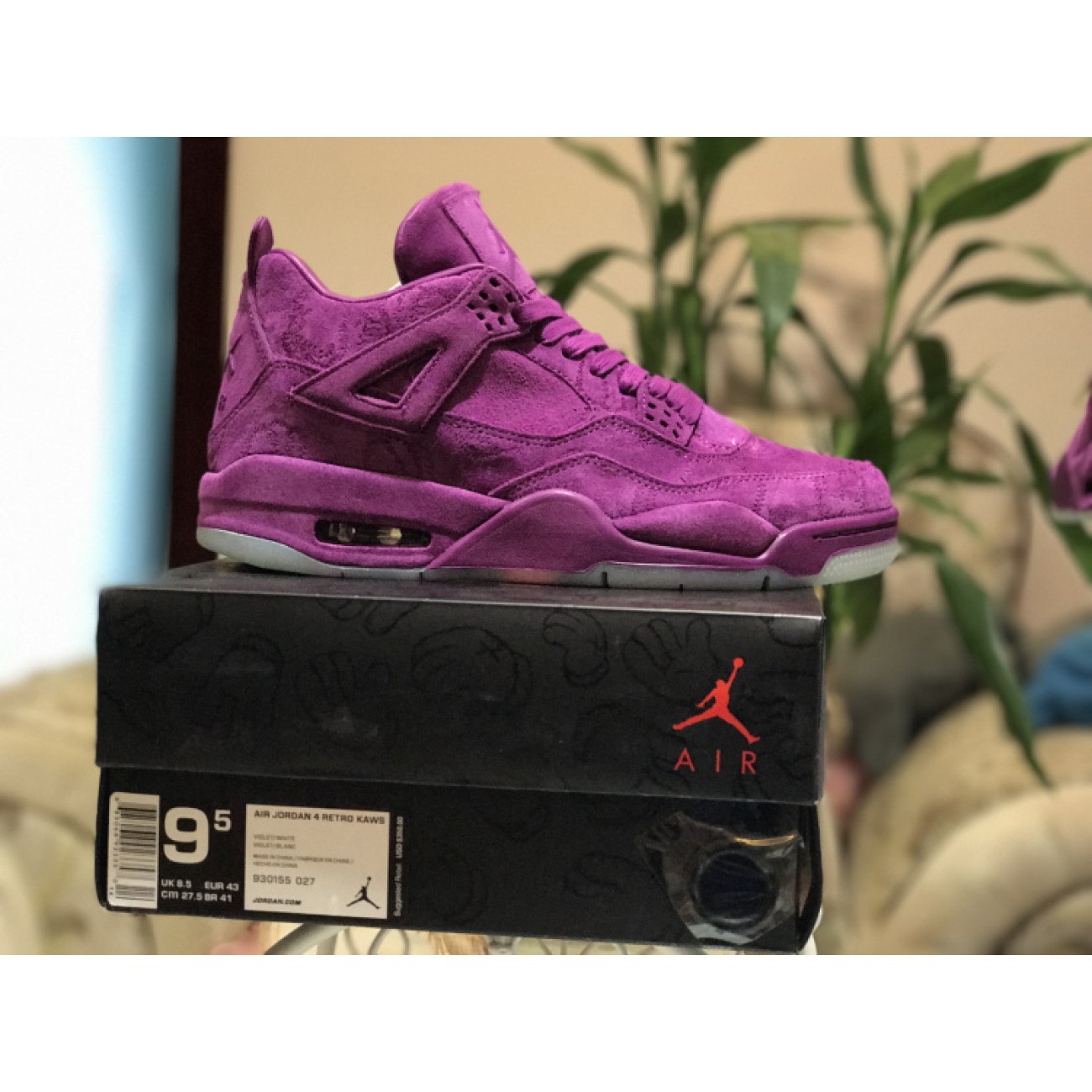 Air Jordan 4 x KAWS Purple 930155-027
