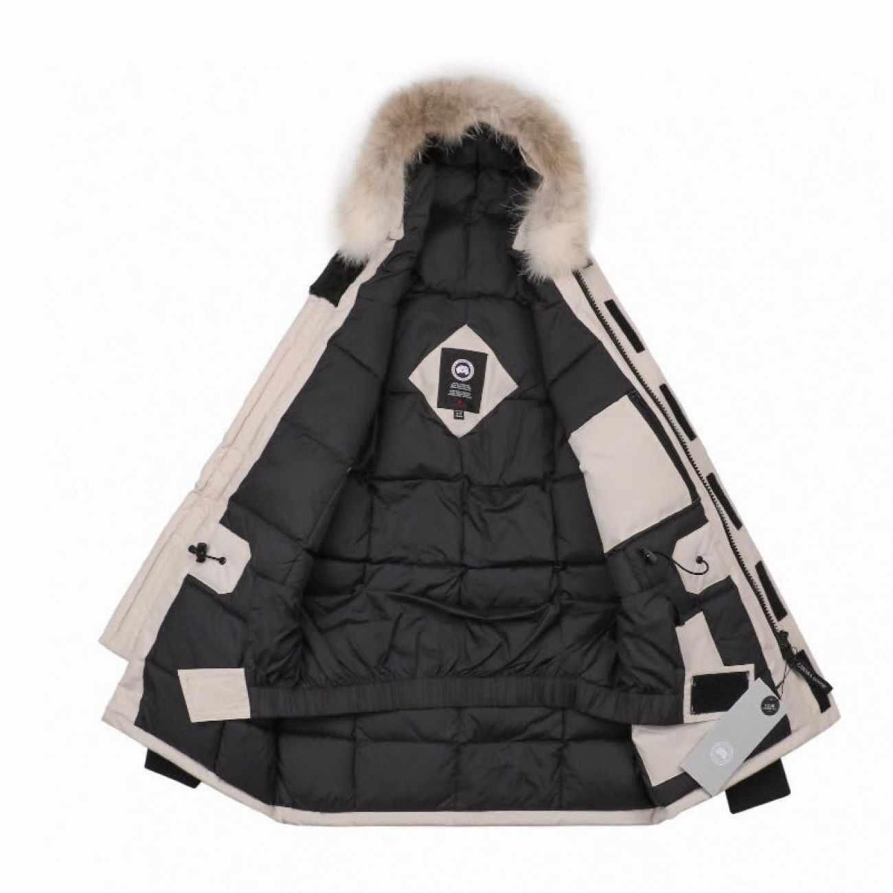 08 ' Canada Goose '19FW Expedition 4660MA Down Jacket Coat Cream White
