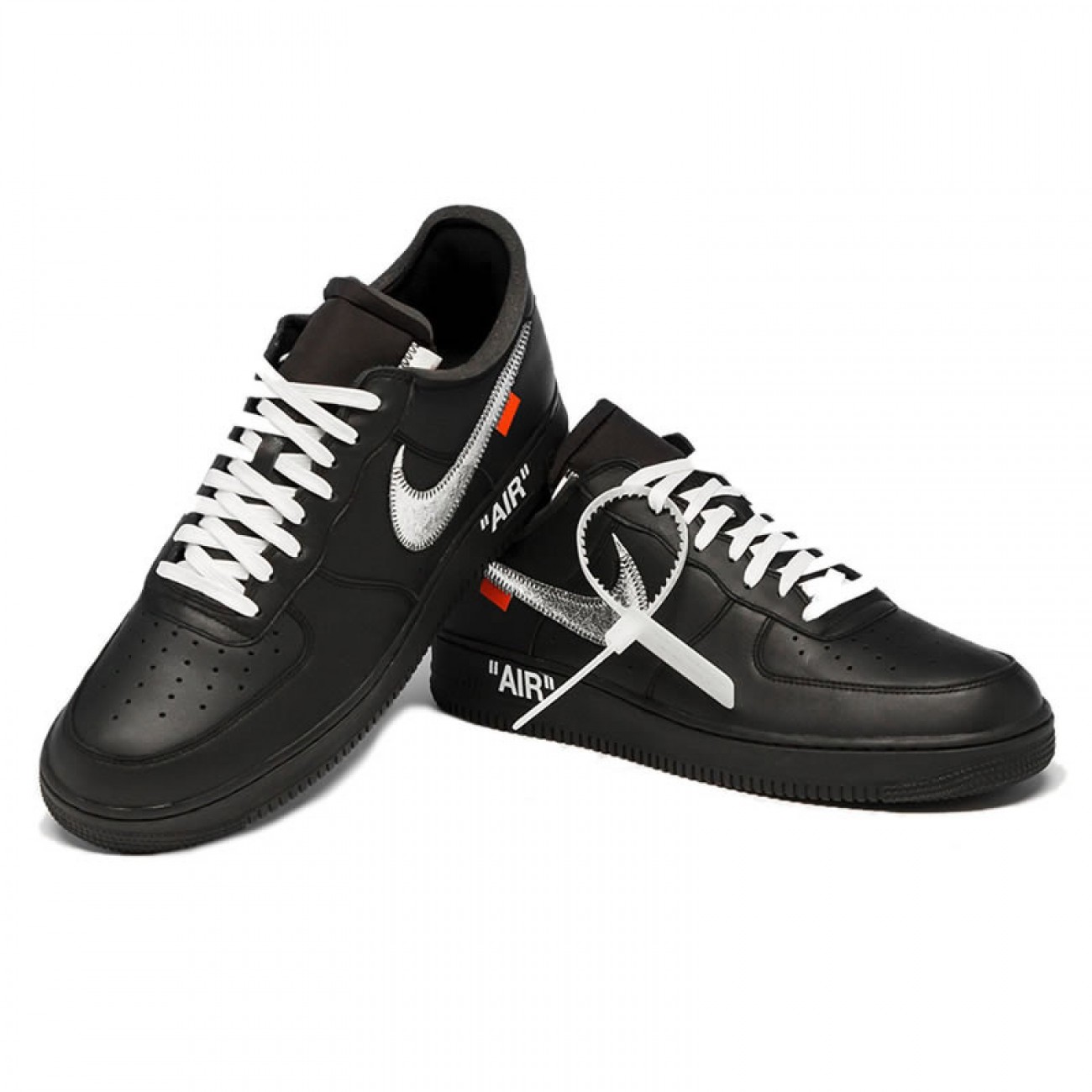 Nike Air Force 1 '07 Virgil x MoMa Off-White AV5210-001 Black/Metallic Silver