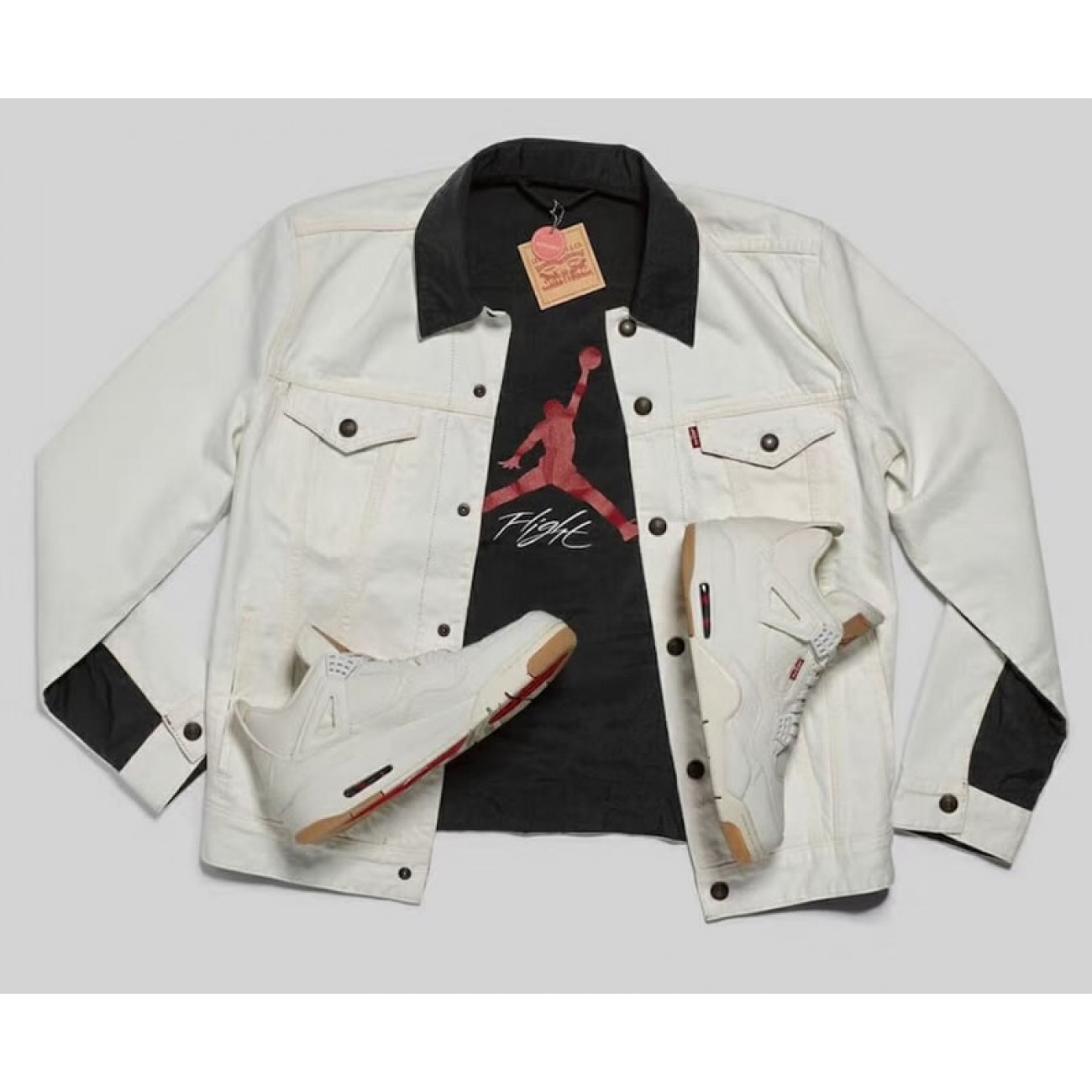 Levi's x Air Jordan 4 Retro White Denim AO2571-100